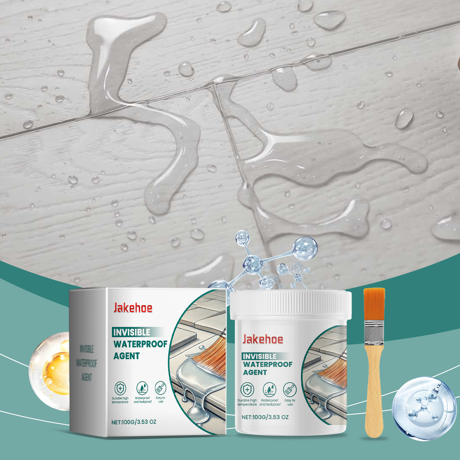 Transparente, Wasserdichte Dichtmasse Für Fensterbänke, Außenwandfliesen, Badezimmerdecken Und Zum Abdichten Von Fugen – 100 G × 1 + Pinsel × 1 -- Biemmedue