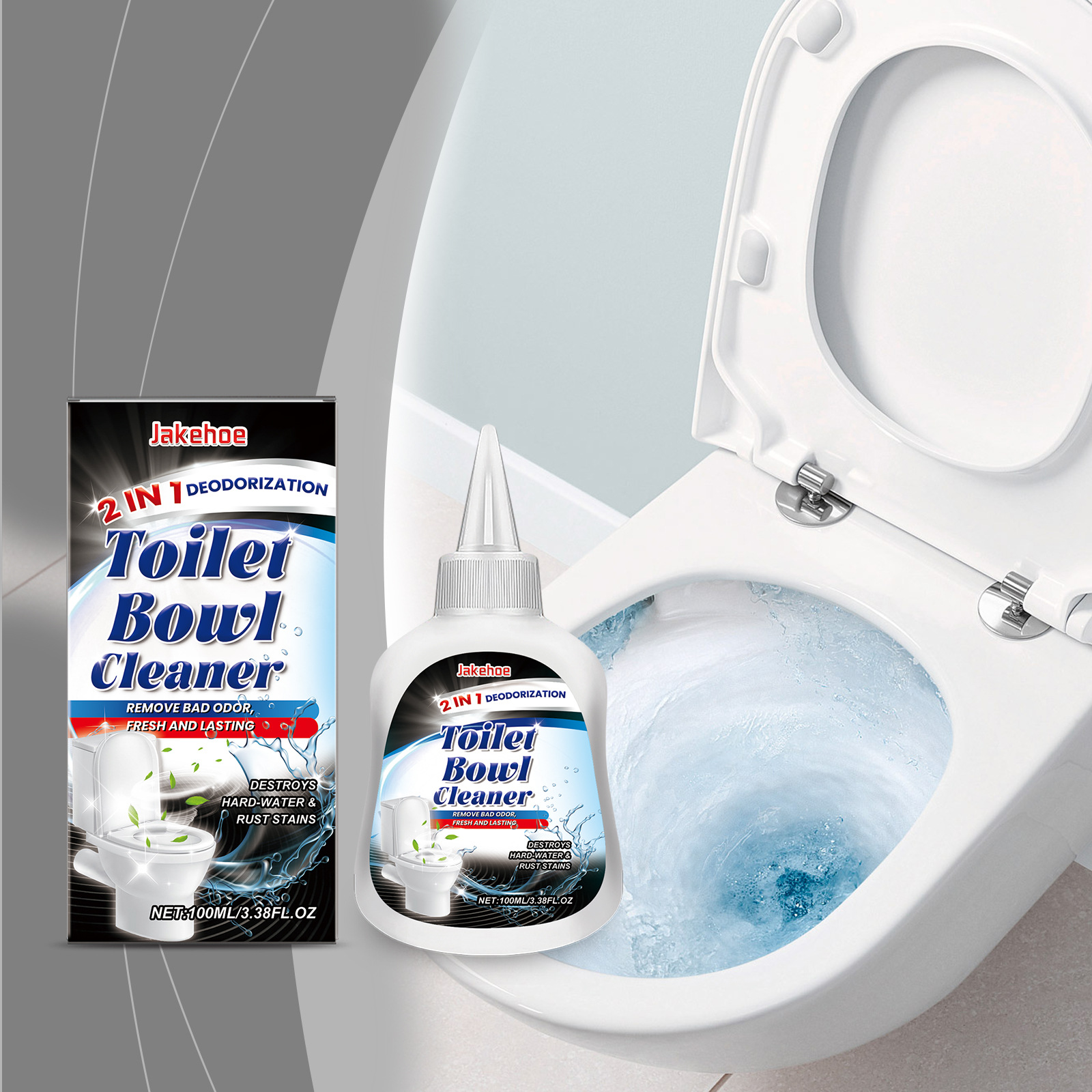 Wc-reiniger, Haushalts-wc-reiniger, Duftend, Fleckenentferner, Geruchsentferner, Schaumreiniger – 100 Ml -- Biemmedue