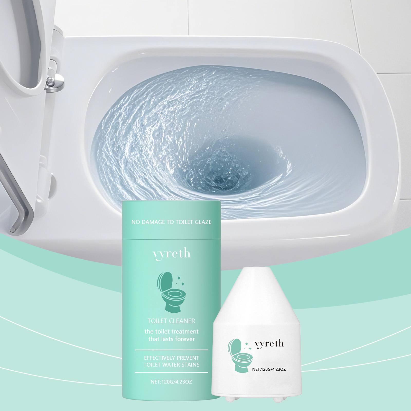 Wc-reiniger, Haushaltsüblicher Wc-reiniger, Fleckenentferner Und Entkalker Für Badezimmer – 120 G -- Biemmedue