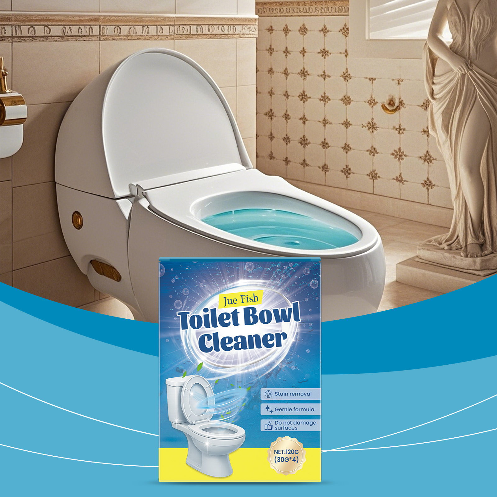 Wc-reinigungspulver Für Haushalts-wcs – Entfernt Kalk, Flecken Und Gerüche – 120 G (4 X 30 G) -- Biemmedue
