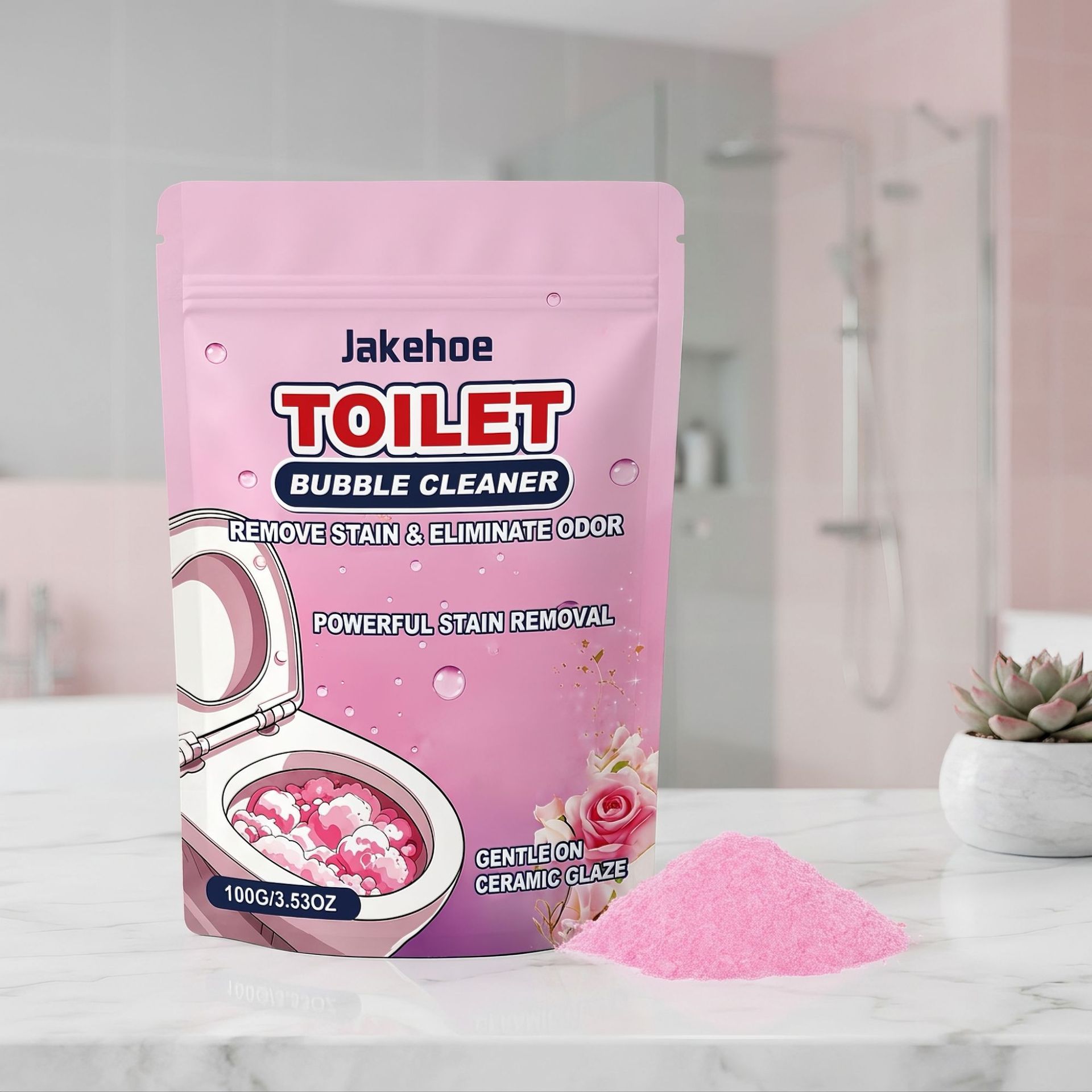 Wc-reinigungspulver Für Die Tägliche Anwendung, Sanfte Reinigung, Frischer Duft Und Geruchsbeseitigung. 100 G -- Biemmedue