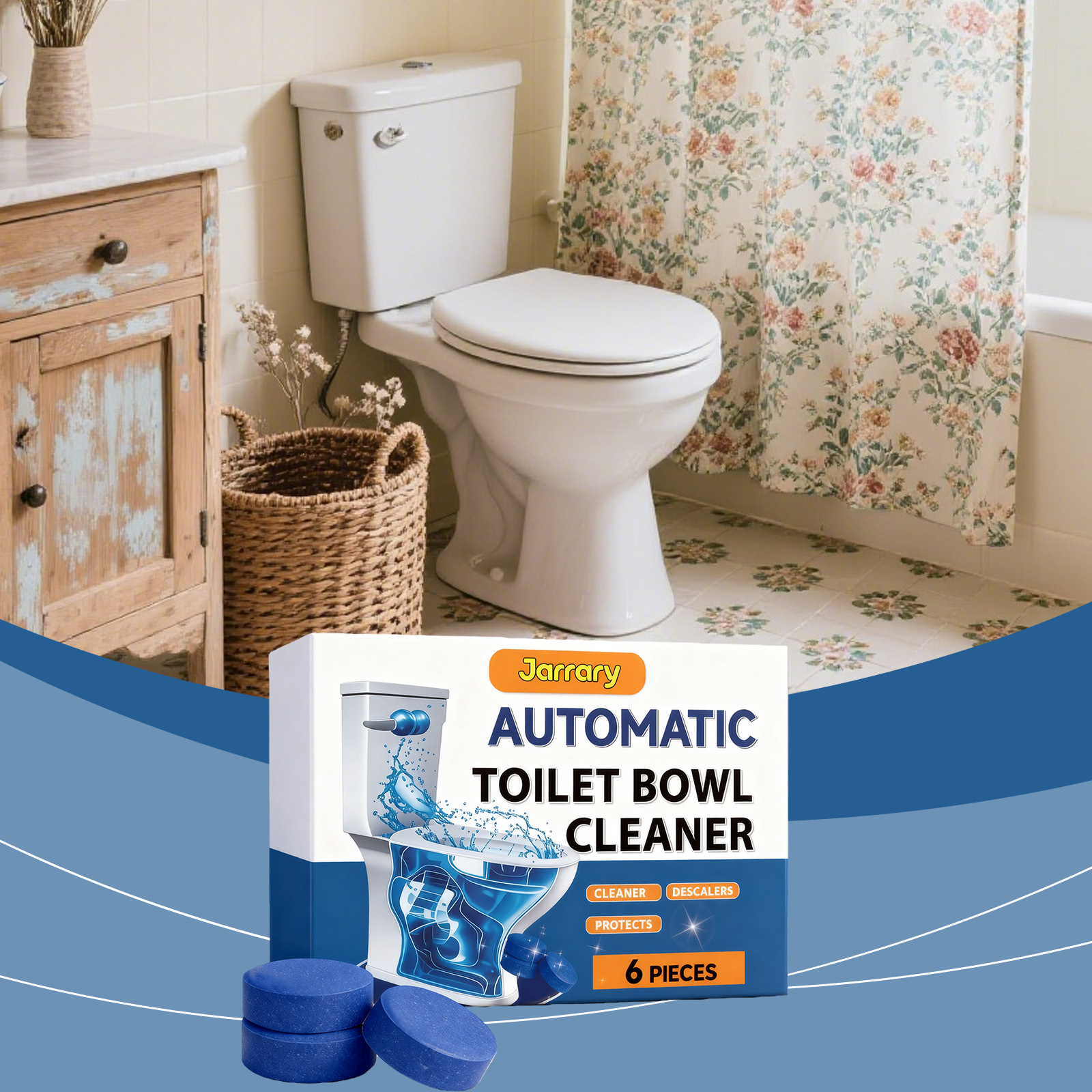 Wc-reinigungstücher Für Den Hausgebrauch. Entfernen Sie Flecken Und Schmutz Und Hinterlassen Sie Saubere Und Glänzende Wc-oberflächen. Praktische Reinigungstücher Für Die Tägliche Anwendung – 6 Stück.