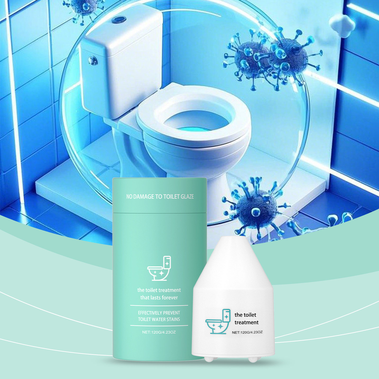 Wc-sitzreiniger – Sanfte Reinigung, Erfrischender Duft, Schäumender Reiniger – 120 G -- Biemmedue