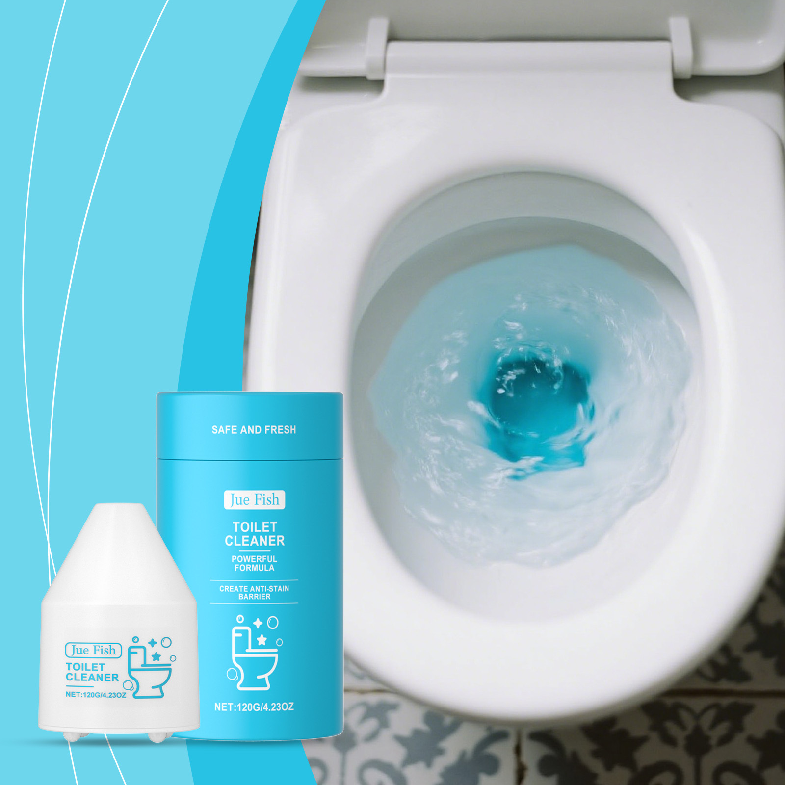 Wc-sitzreiniger – Sanfter Fleckenentferner, Automatische Fleckenentfernung, Praktischer Und Erfrischender Reiniger – 120 G -- Biemmedue