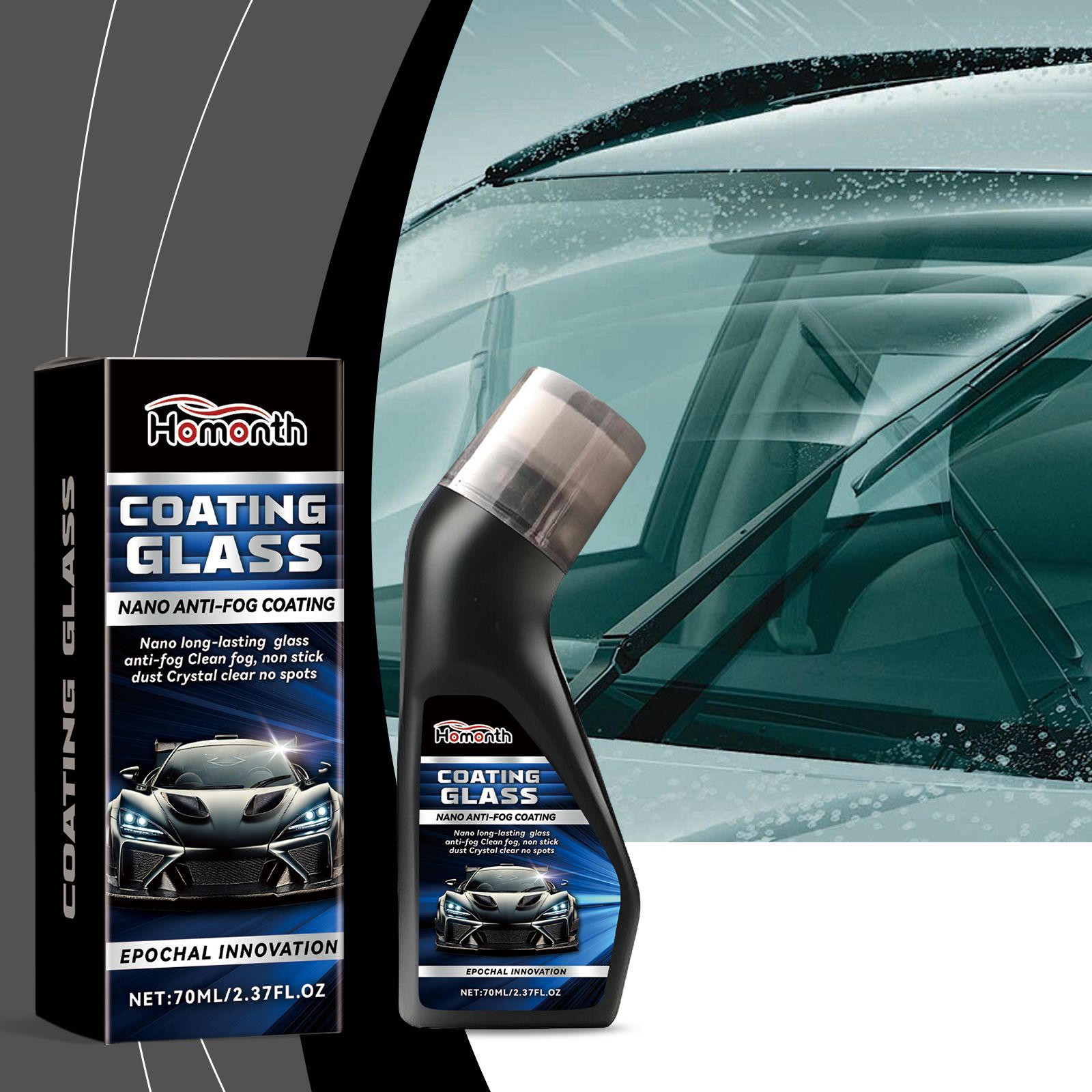 Windschutzscheibenversiegelung Für Autos – Reinigung, Fleckenentfernung, Regenschutz Und Autoversiegelung – 70 Ml -- Biemmedue