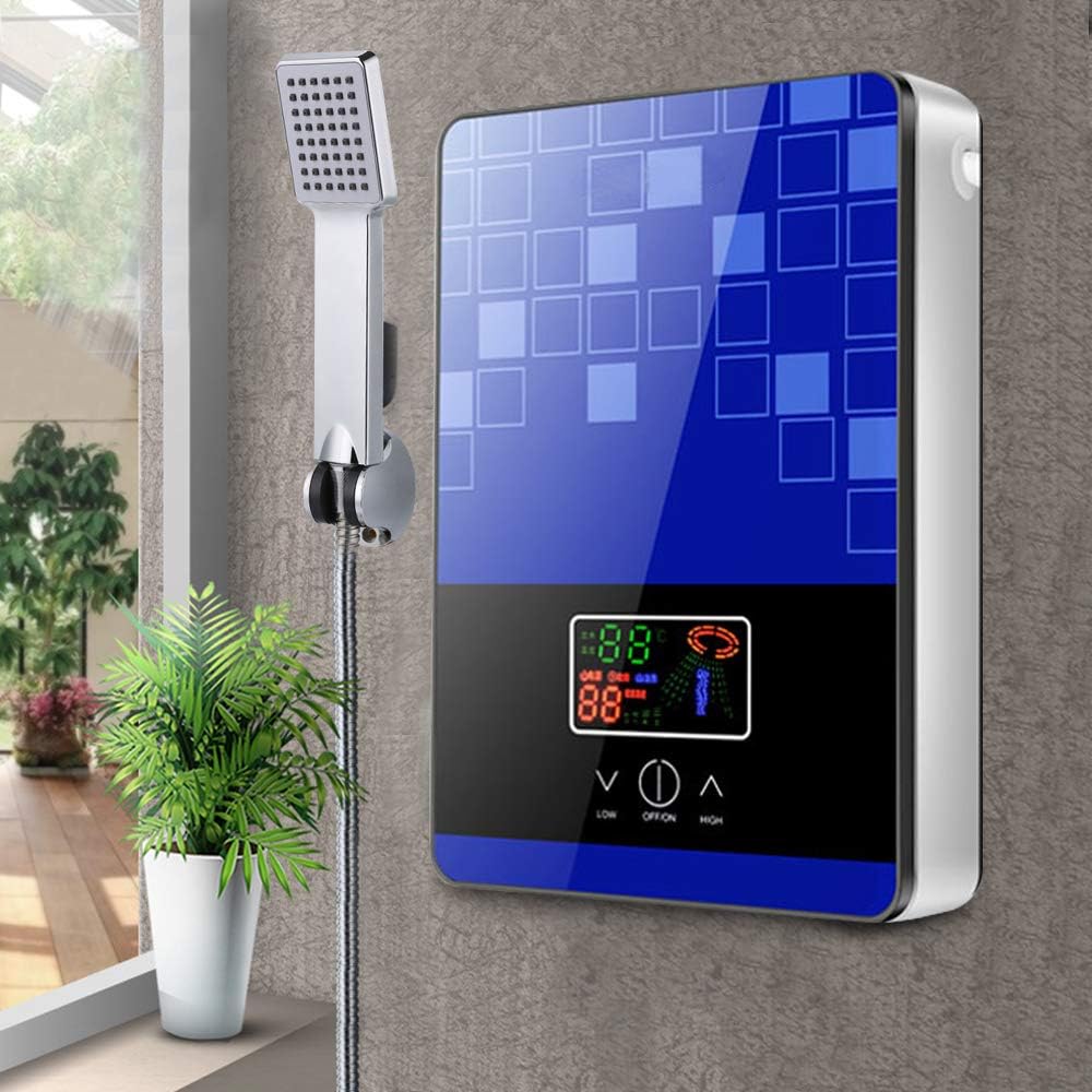 6500w Digital Elektrisch Durchlauferhitzer Tankless Bad Dusche Warmwasser, Geeignet Für Badezimmer, Friseursalons, Hotels, Schönheitssalons, Schulen, Krankenhäuser, 18.6 5.7 27.7cm