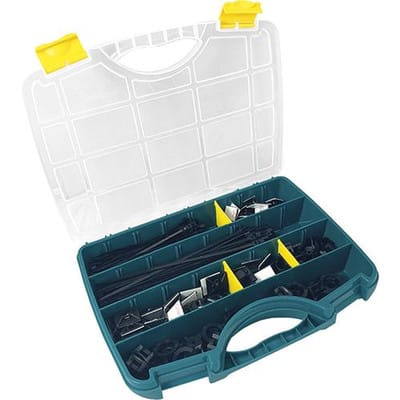 FP - sapiselco Kabelbinder-Sortiment 350-teilig, mit Klebesockel