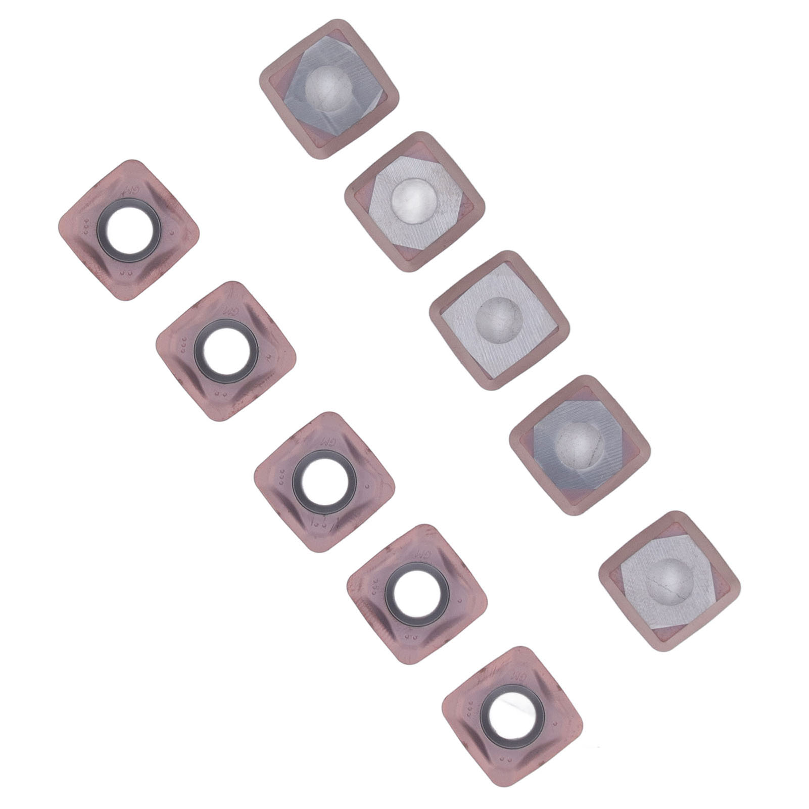 Satz Von 10 Cnc-einstellbaren, Beschichteten Hartmetall-fräseinsätzen, Clip-typ, Für Drehmaschinen.