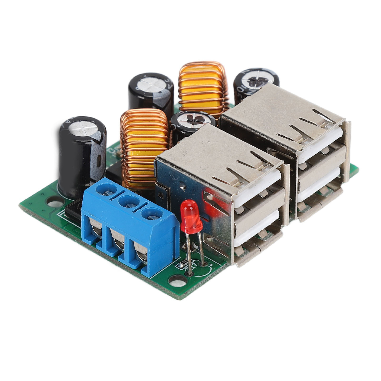 4-port-usb-stromwandlerplatine, 12v/24v/40v Dc-abwärtswandler Auf 5v/5a