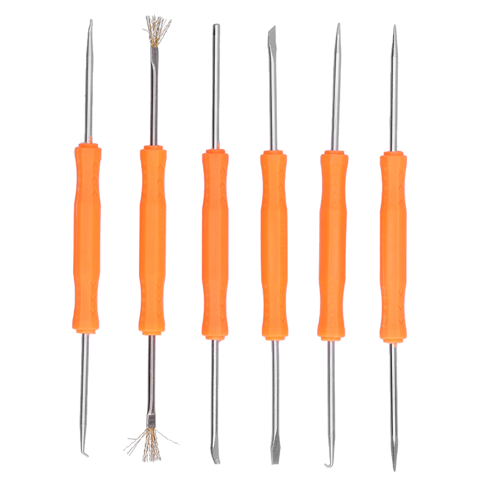 Set Mit 6 Doppelseitigen Elektronischen Löthilfswerkzeugen Für Reparatur Und Wartung.
