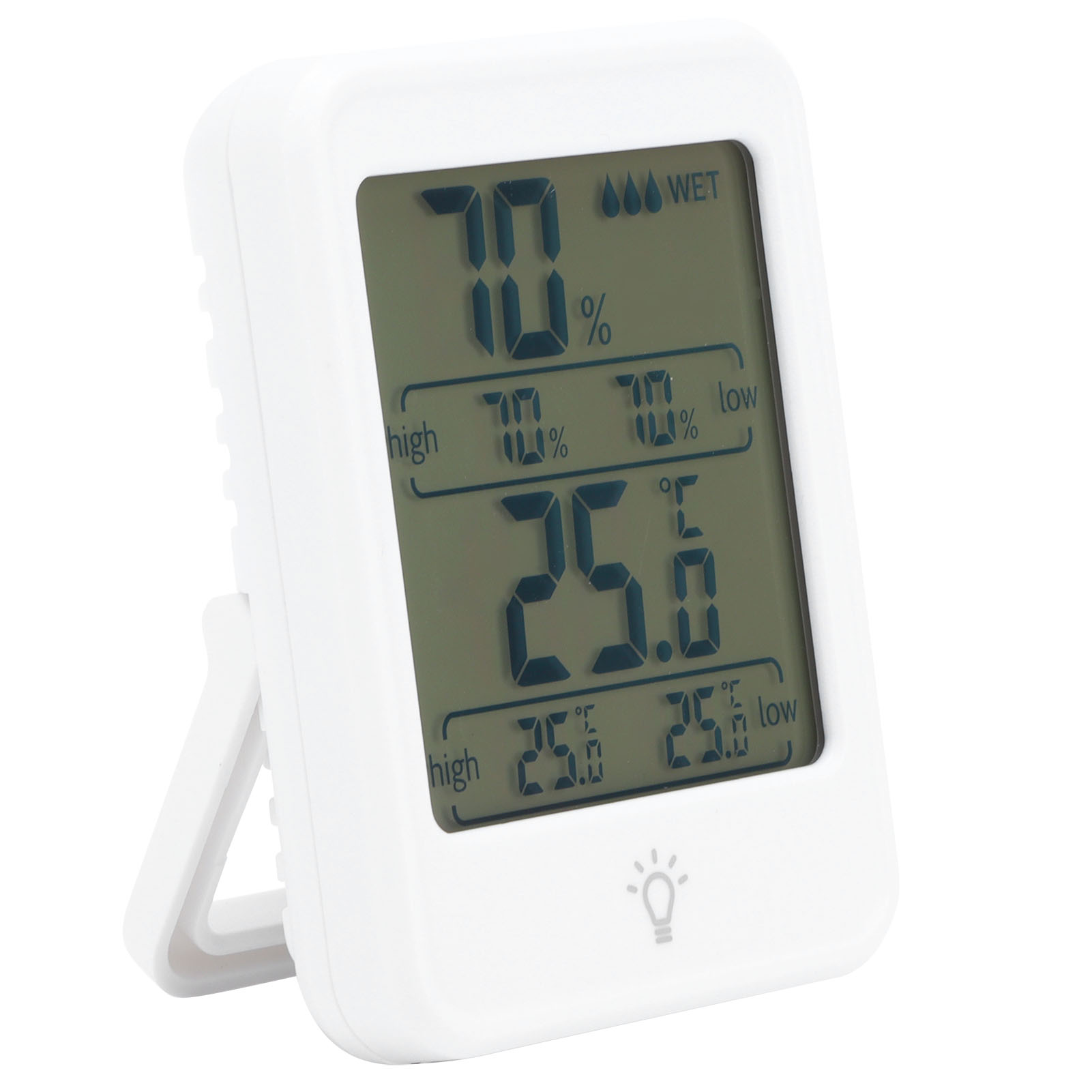 Digitales Thermometer-hygrometer Mc41 Mit Weiß Hinterleuchtetem Lcd-display