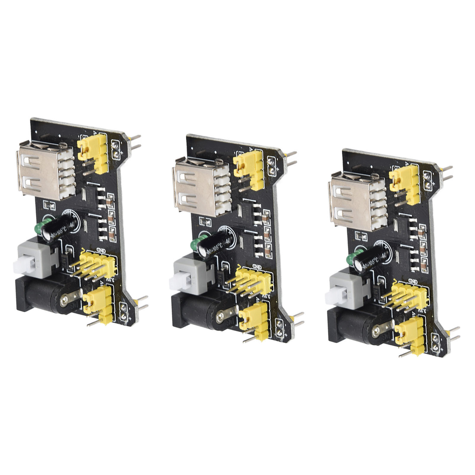 Stromversorgungsmodul Für Steckbrett Mb102 (3 Stück): Gleichstrom 6,5-12 V, Usb 3,3 V/5 V.
