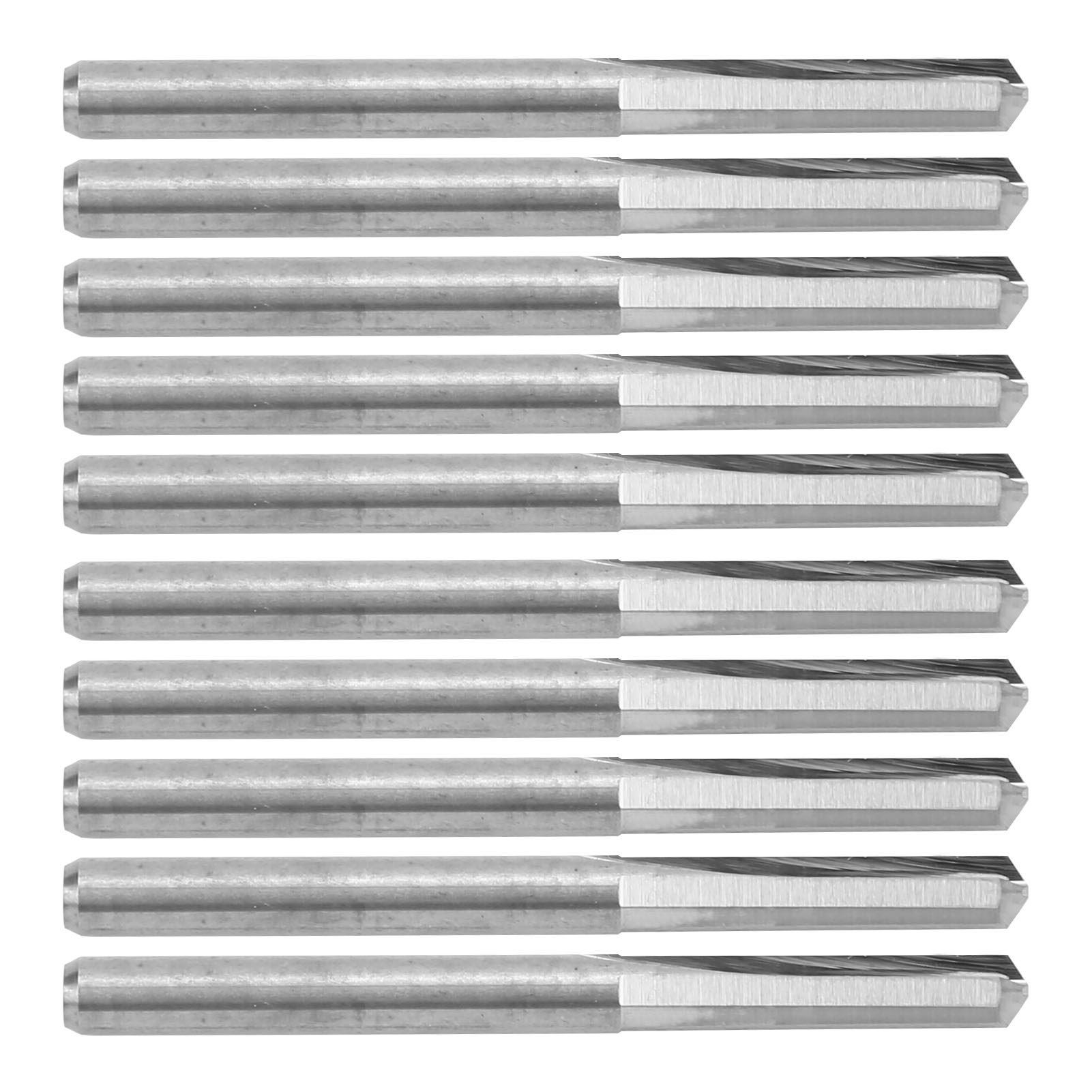 10 Cnc-holzfräser, 3,175 Mm Lang, Aus Wolframstahl, Zum Gravieren Und Fräsen, 90°-winkel X 0,3 Mm