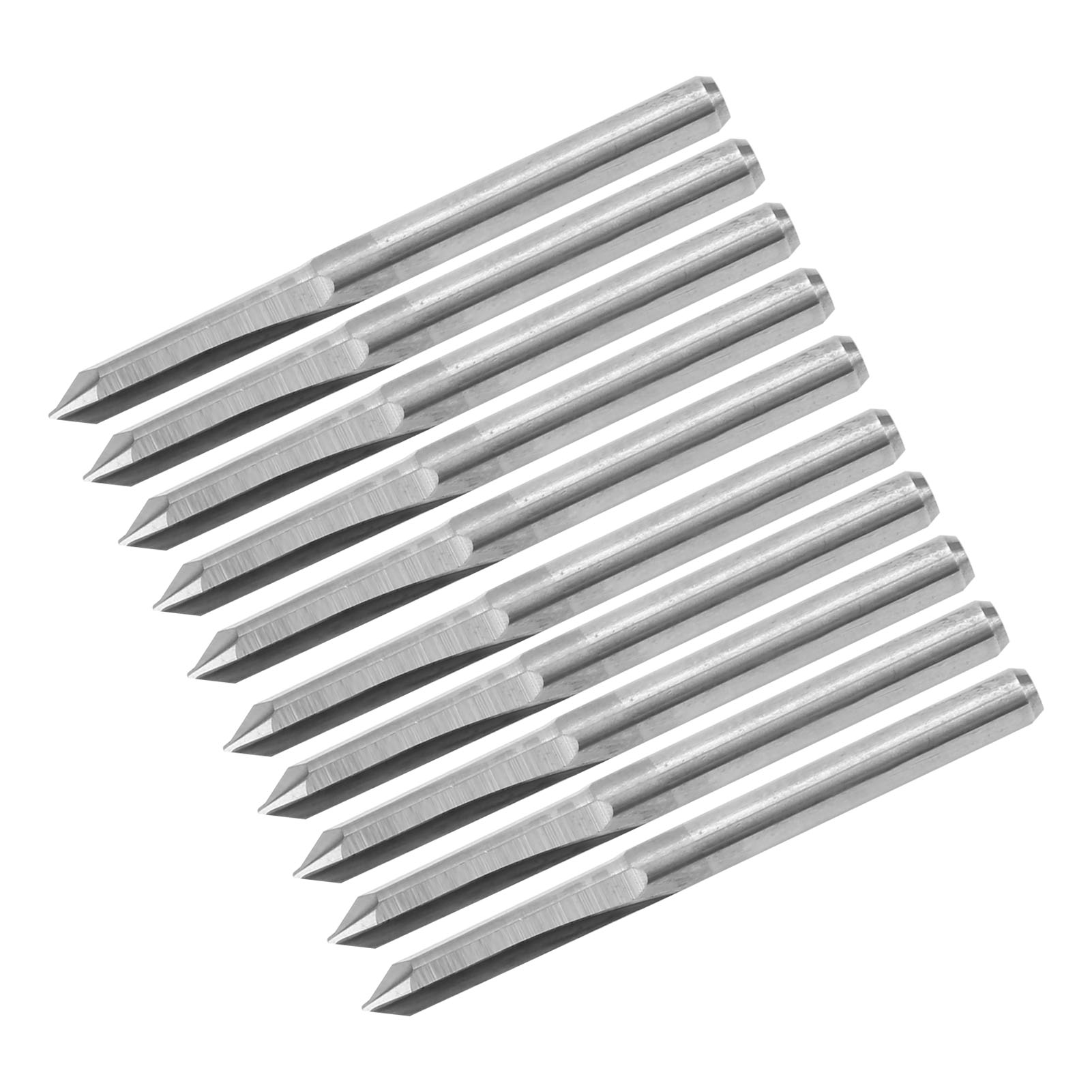 10 Cnc-holzfräser Aus Wolframstahl, 3,175 Mm Lang, Zum Gravieren Und Fräsen, 60°-winkel X 0,2 Mm