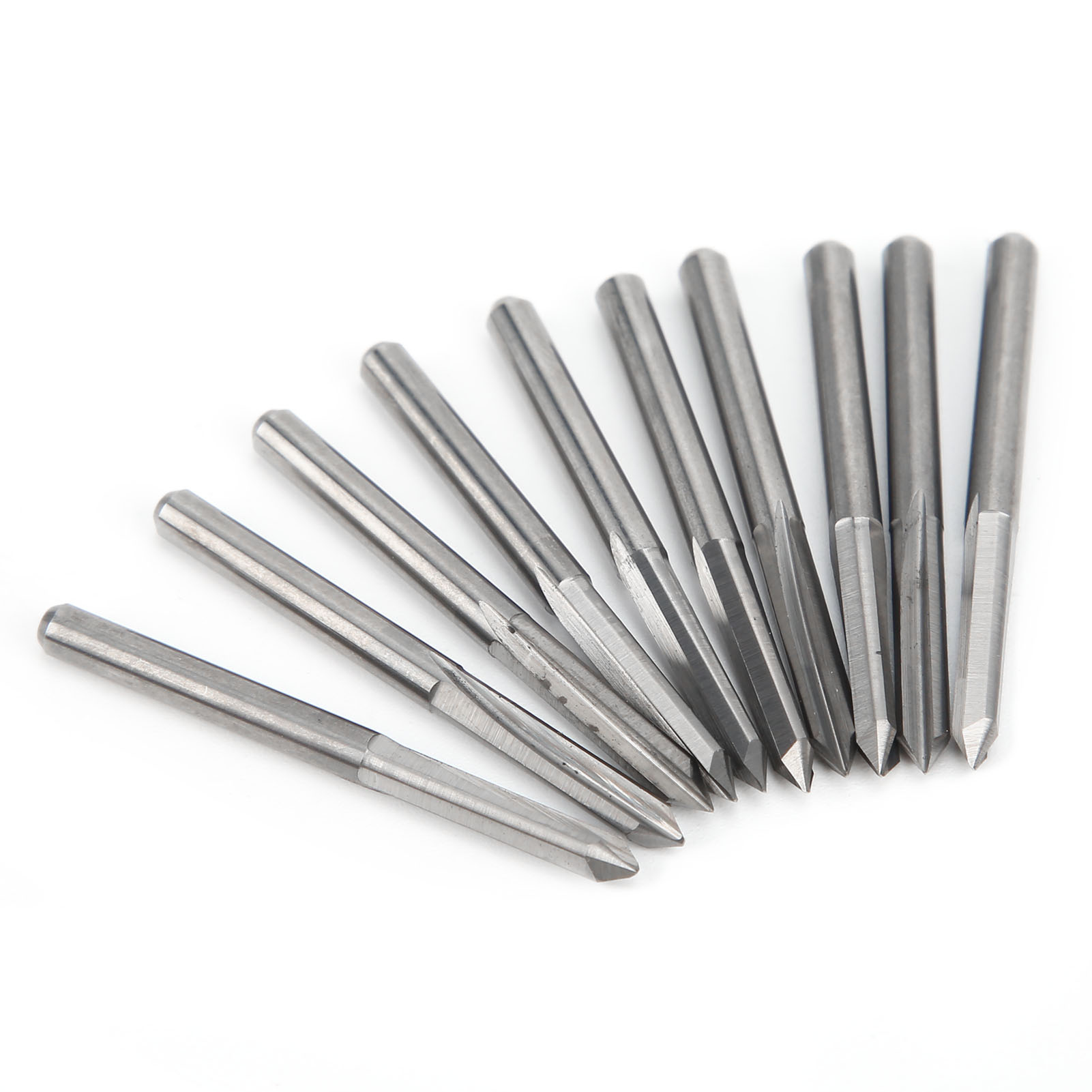 10 Cnc-holzfräser Aus Wolframstahl, 3,175 Mm Lang, Zum Gravieren Und Fräsen, 60°-winkel X 0,1 Mm