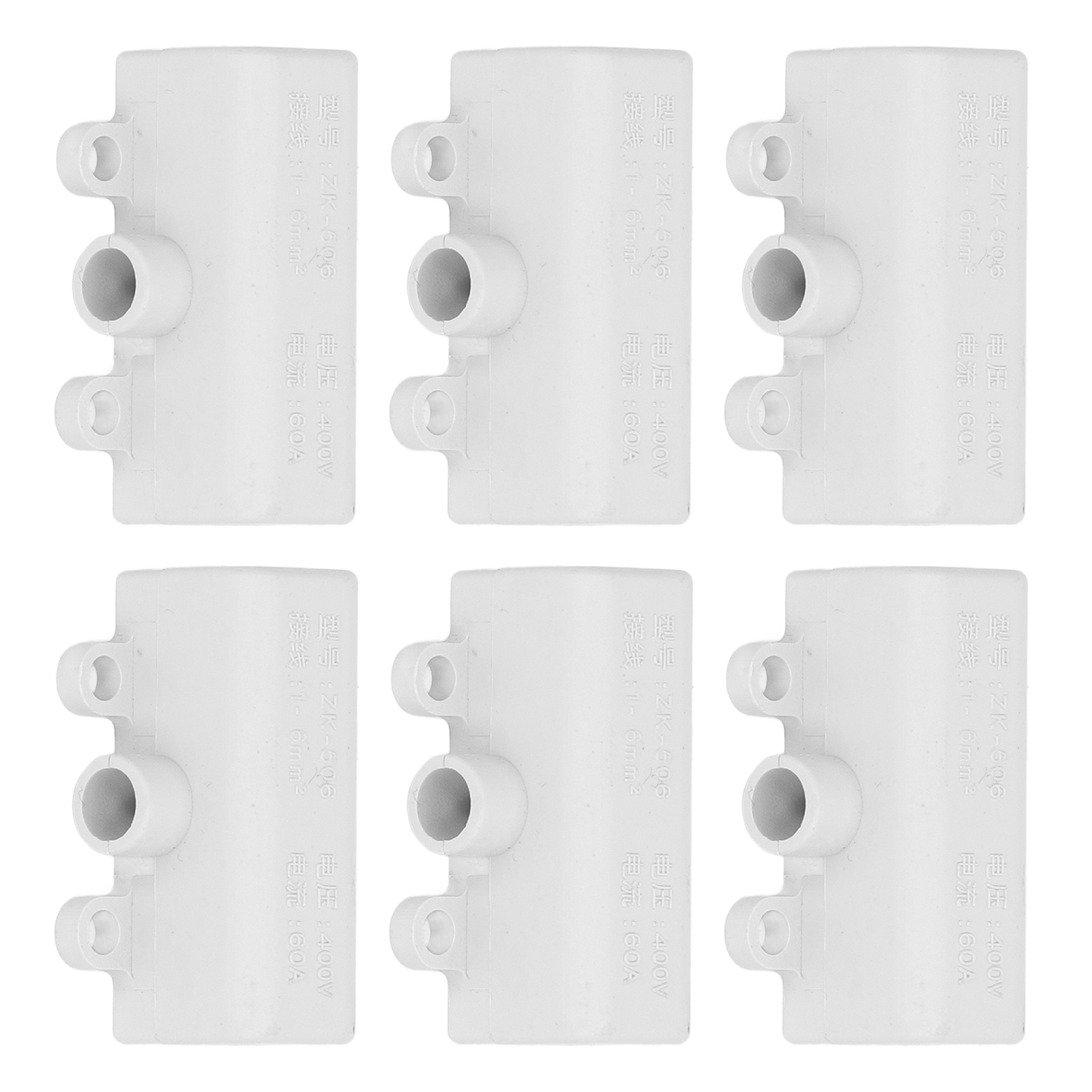 3-wege-t-verteilerblock, 6 Stück, Hochleistungs-zk-506 400 V 60 A