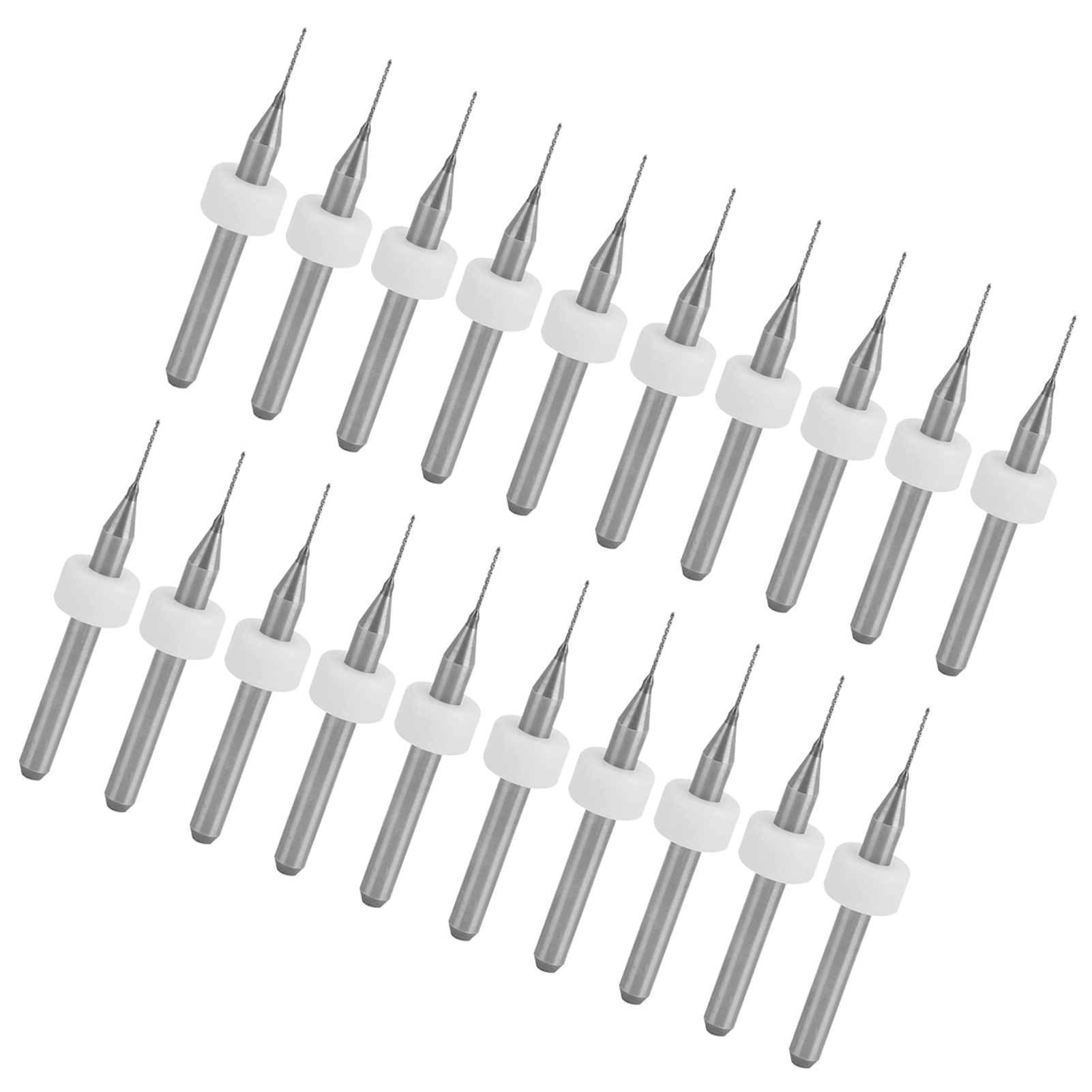 20 Spiralbohrer Aus Wolframlegierung Für Mikro-leiterplatten, Rotationswerkzeuge, Schmuckherstellung, Cnc-gravur, Hardware, 0,4 Mm