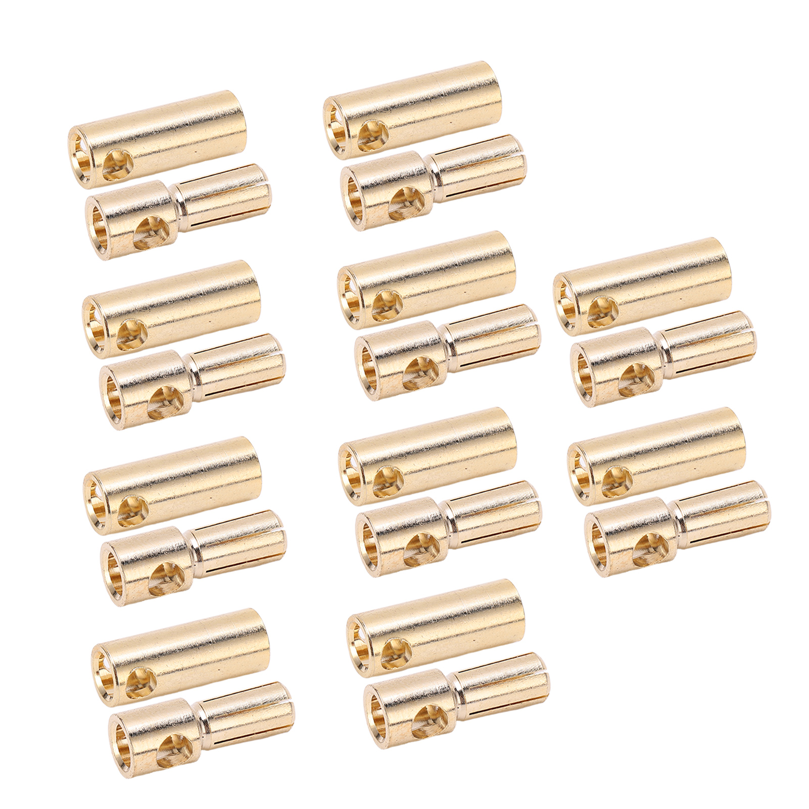 10 Paar Vergoldete 5,5-mm-bananenstecker (männlich Und Weiblich) Für Selbstgebaute Rc-akkus, Regler Und Motoren