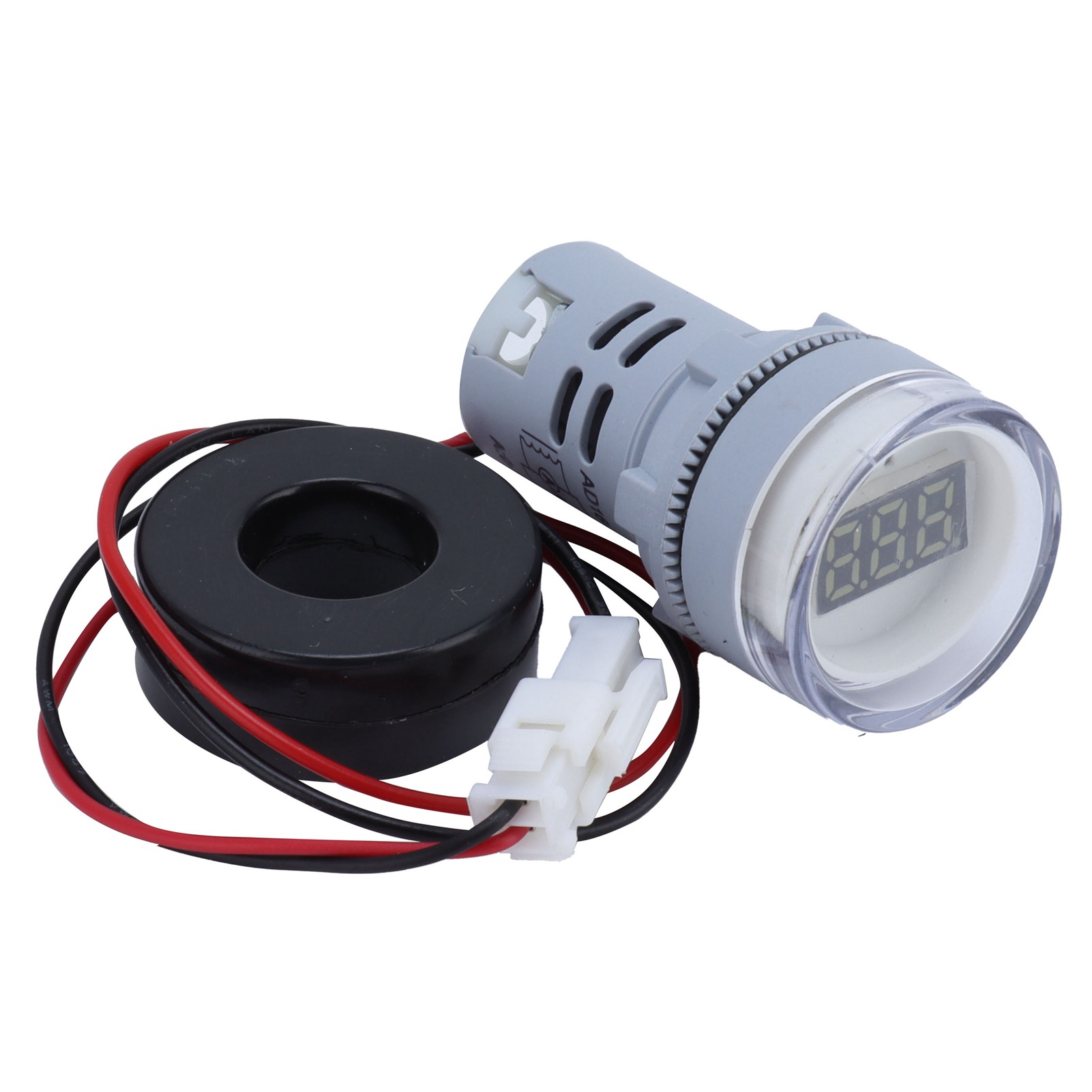 Rundes Und Präzises Digitales Amperemeter Mit Kontrollleuchte, 220 V Wechselstrom, Ad16-22dsa, Weiß