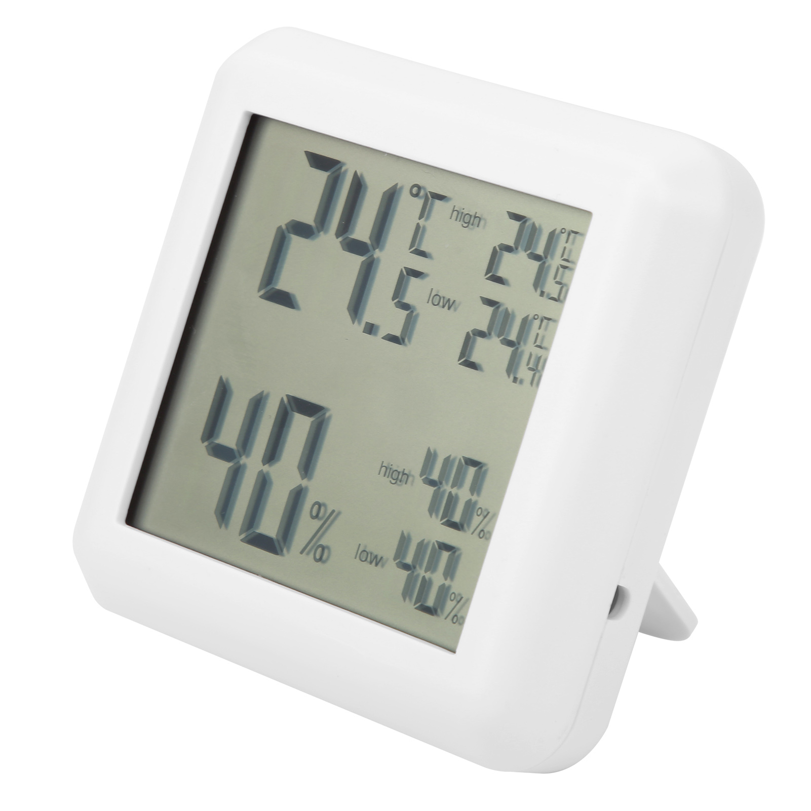 Digitales Tischthermometer-hygrometer Mit Lcd-bildschirm Für Den Innenbereich, Temperatur- Und Feuchtigkeitsanzeige.
