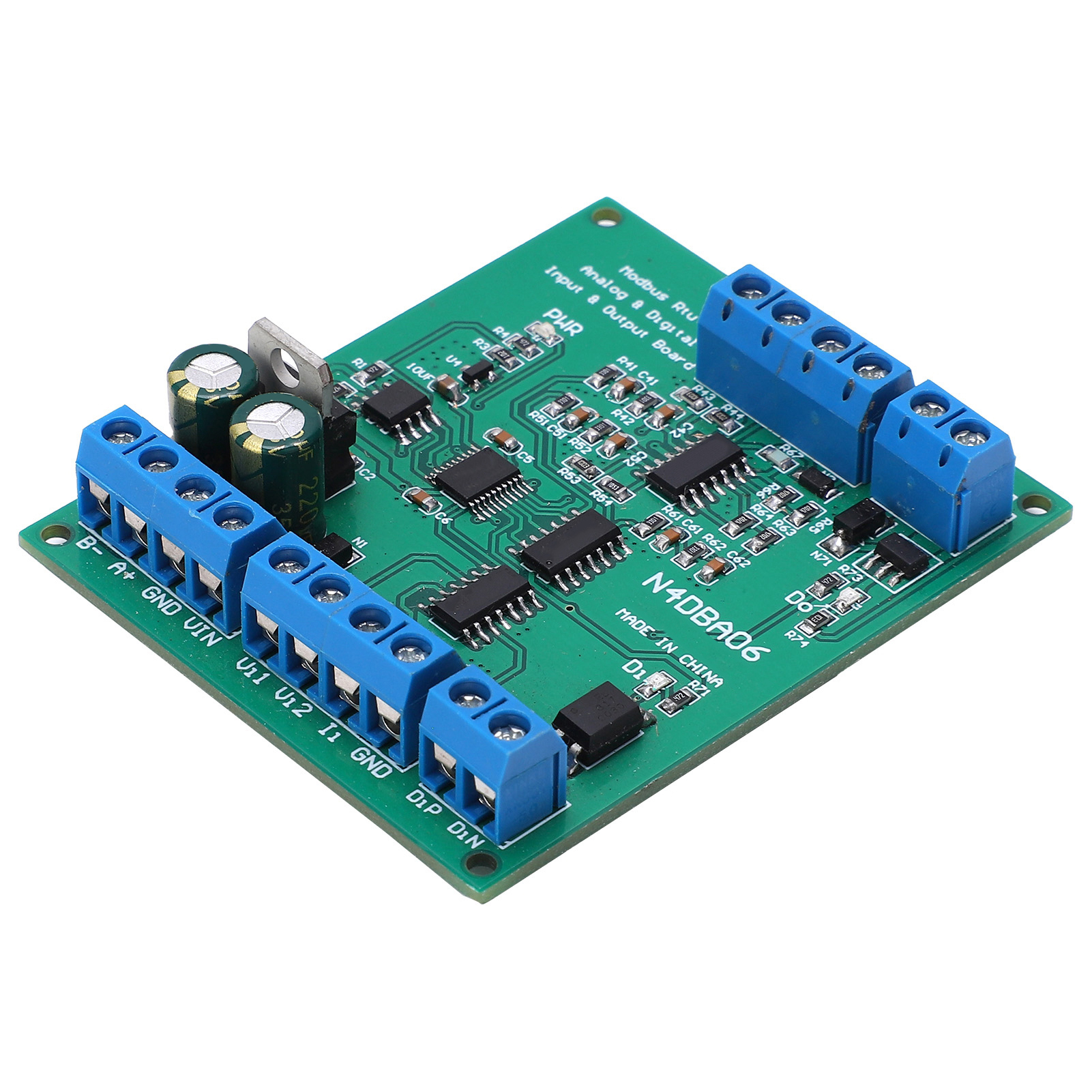 Rs485 8-kanal-analog-digital-modul, Adc/dac-wandler, N4dba06 I/o-karte, 12-v-gleichstromversorgung