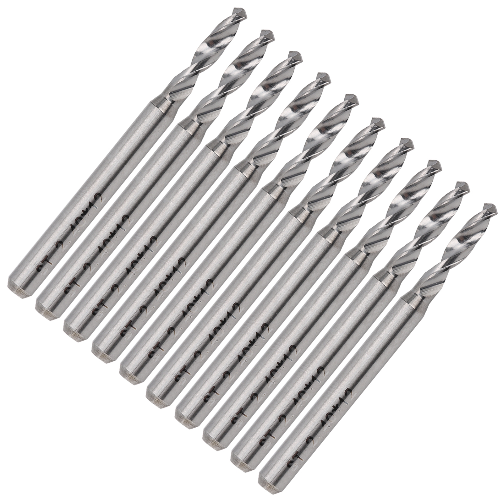 Packung Mit 10 3,175 Mm Wolframstahl-leiterplattenbohrern, Verbrauchsmaterialien Und Zubehör Für Industriewerkzeuge.