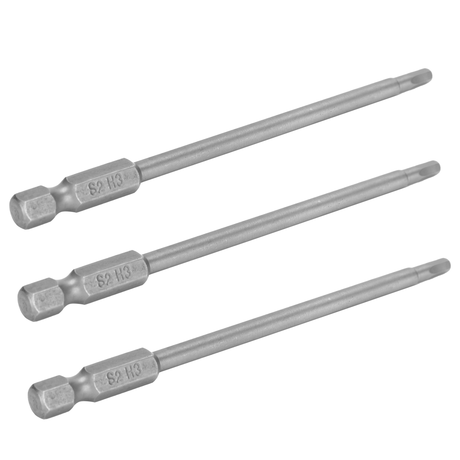 10 Leistungsstarke, Magnetische, Gehärtete 3-mm-sechskant-elektroschraubendreherbits, S1/4 100-mm-handwerkzeug