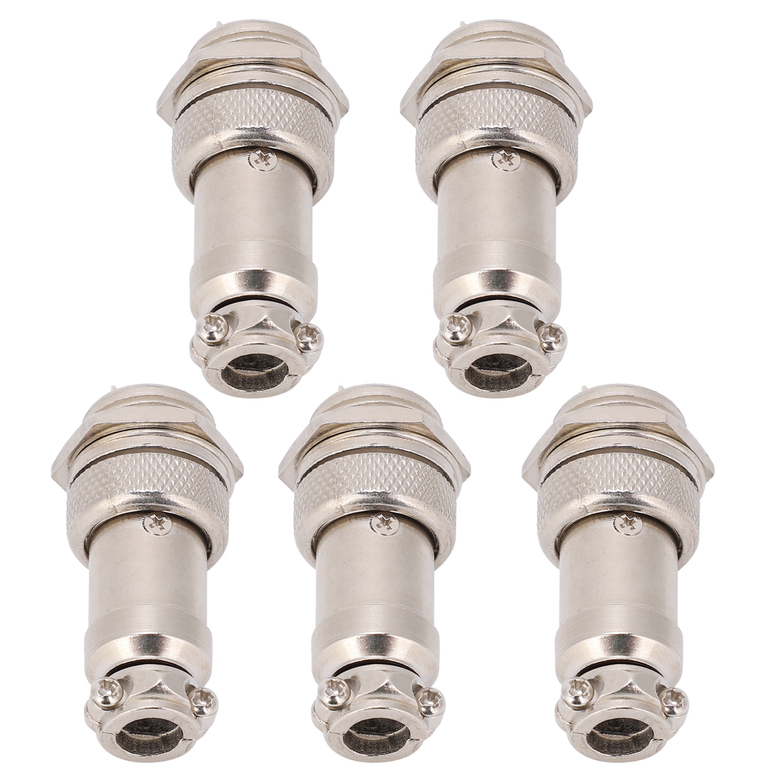 Packung Mit 5 Männlichen Und Weiblichen Luftfahrtsteckverbindern Für Schalttafeln, Netzteilgehäuse, Metallbefestigungen Gx16 16 Mm 450 V 2 Pins