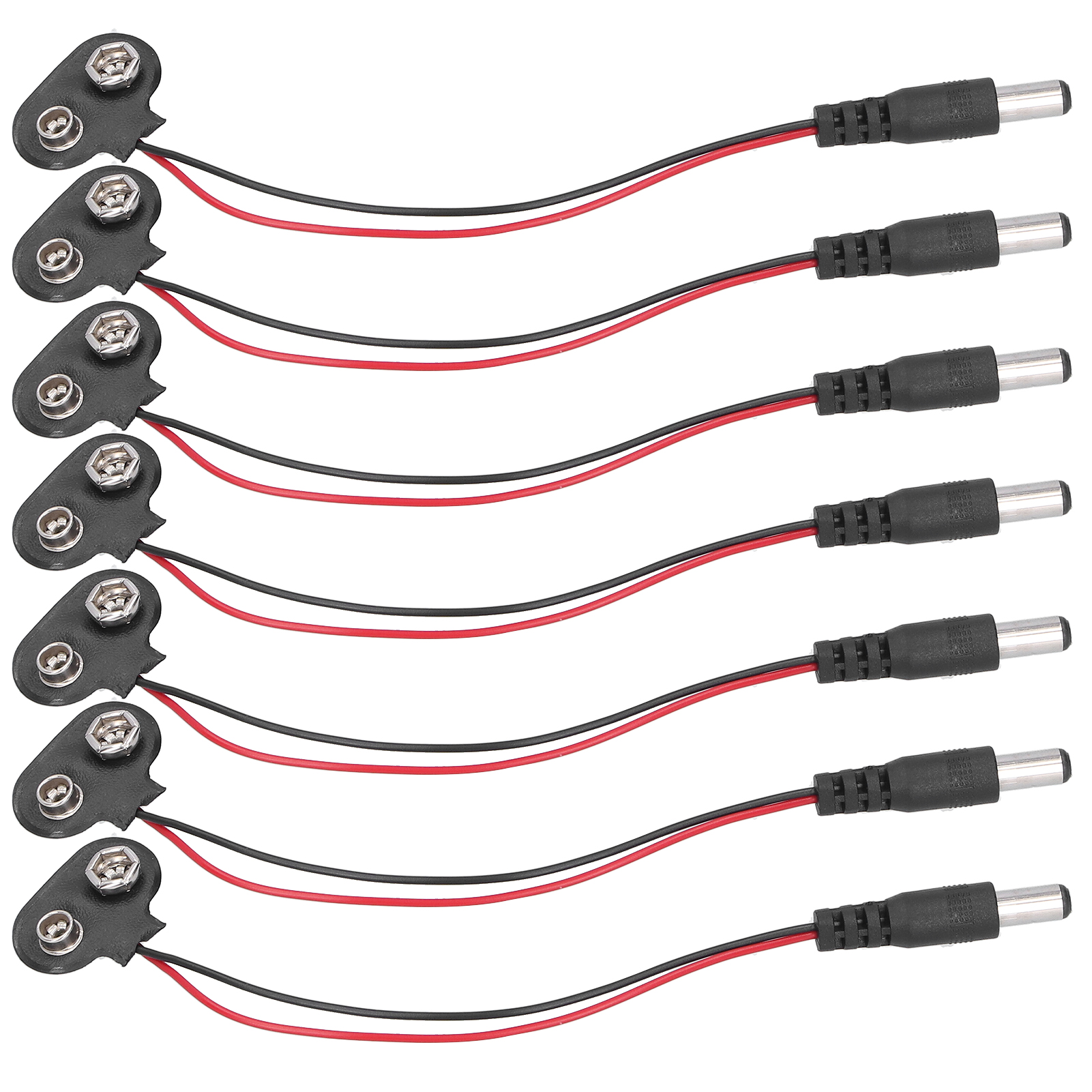 Packung Mit 20 Klemmverbindern Für 9-v-batterien, Anschlusskabel, Industrielle Steuerungskomponenten, 2,1-mm-dc-stecker