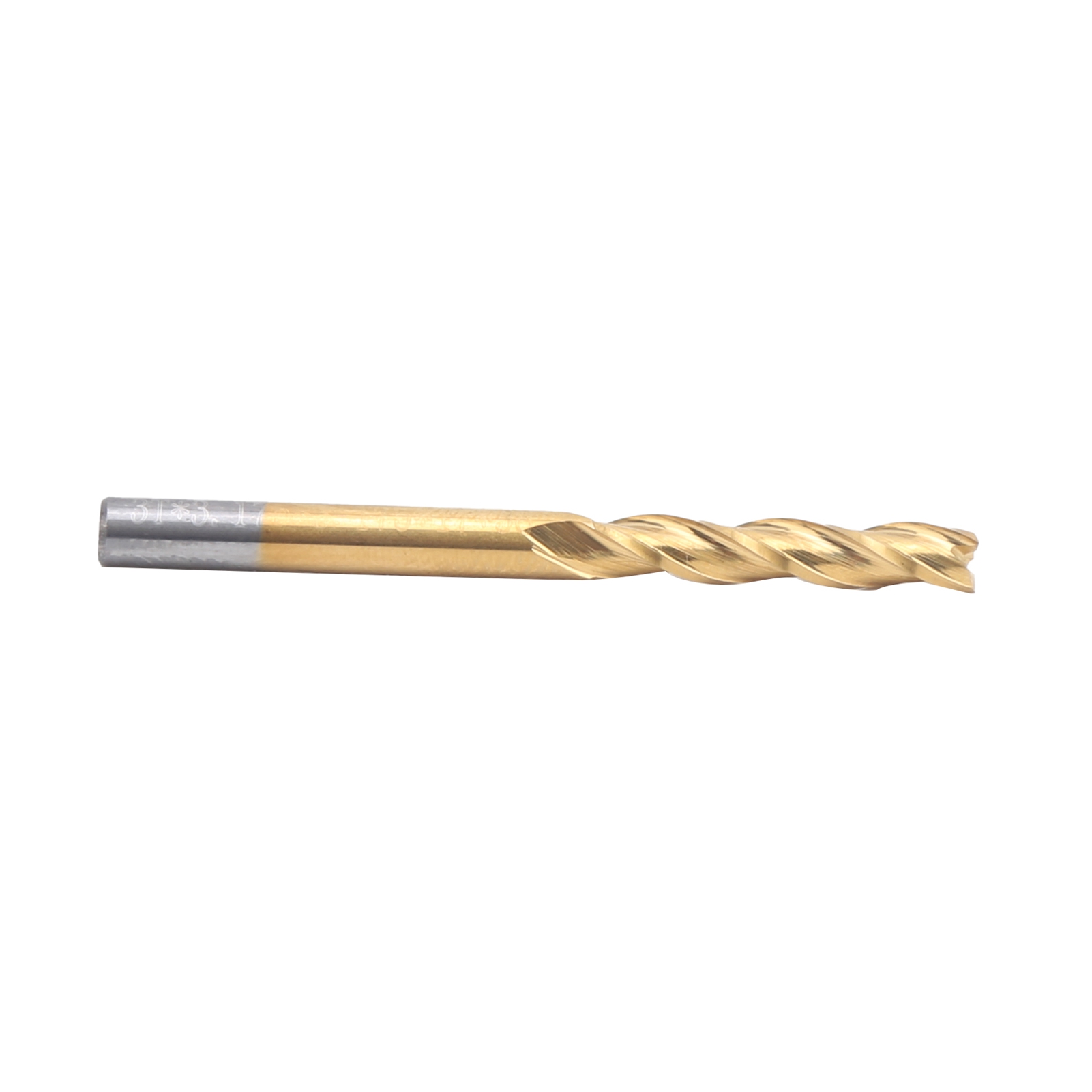 Dreischneidiger Schaftfräser Aus Wolframstahl Für Die Titanbeschichtung, Zylindrisches Schaftschneidwerkzeug 3,175 X 3,175 X 17 X 40