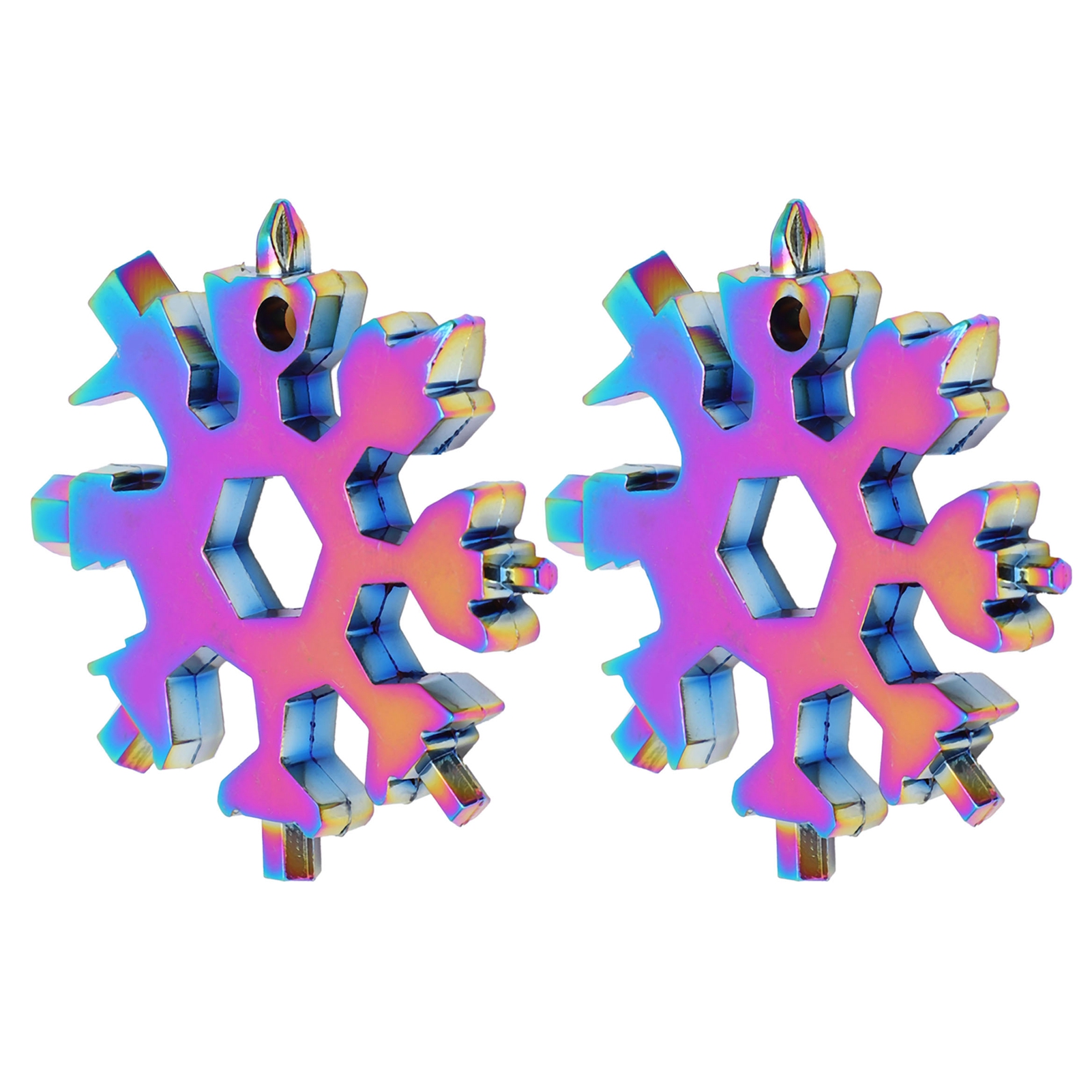 Set Aus 2 Schneeschlüsseln Aus Hochkohlenstoffhaltigem Stahl, Farbenfrohes Multifunktionswerkzeug