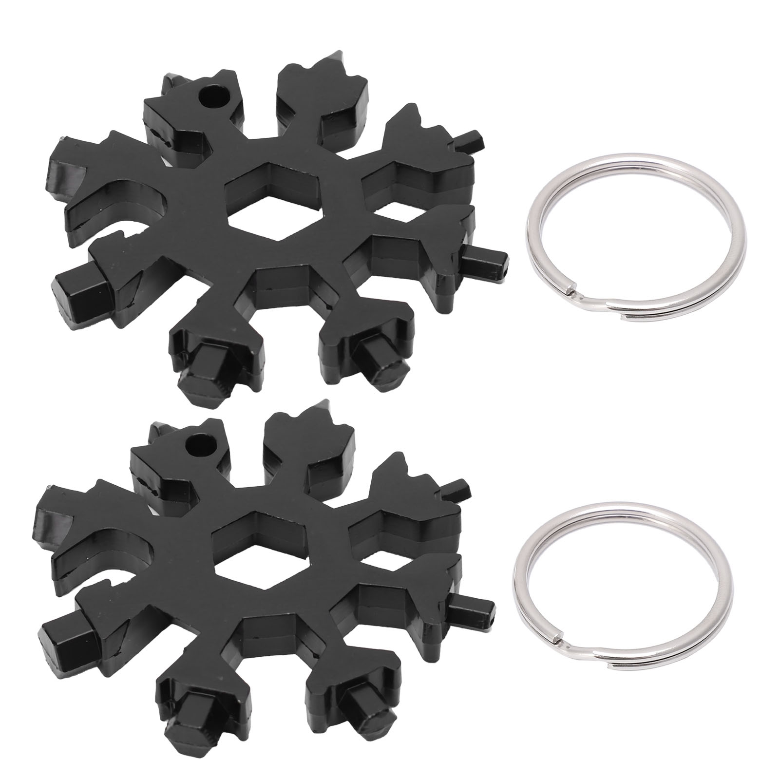 Multifunktionaler Schneeschlüssel Aus Hochkohlenstoffhaltigem Stahl (2er-set), Schwarz