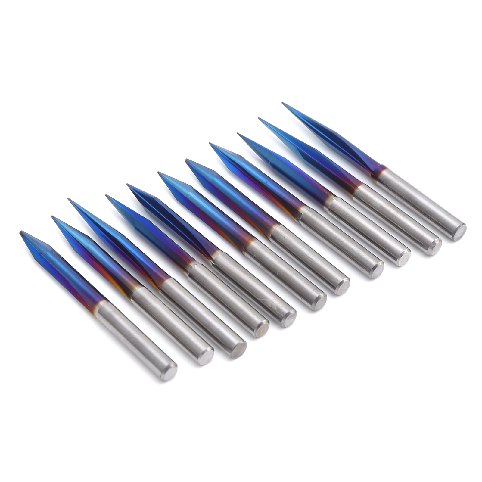 11 Gerade V-nut-gravierbohrer Mit 2 Schneiden, 4 Mm (0,2 Zoll) Durchmesser, Aus Wolframstahl, Hochglanzpoliert, Vielseitig Einsetzbar