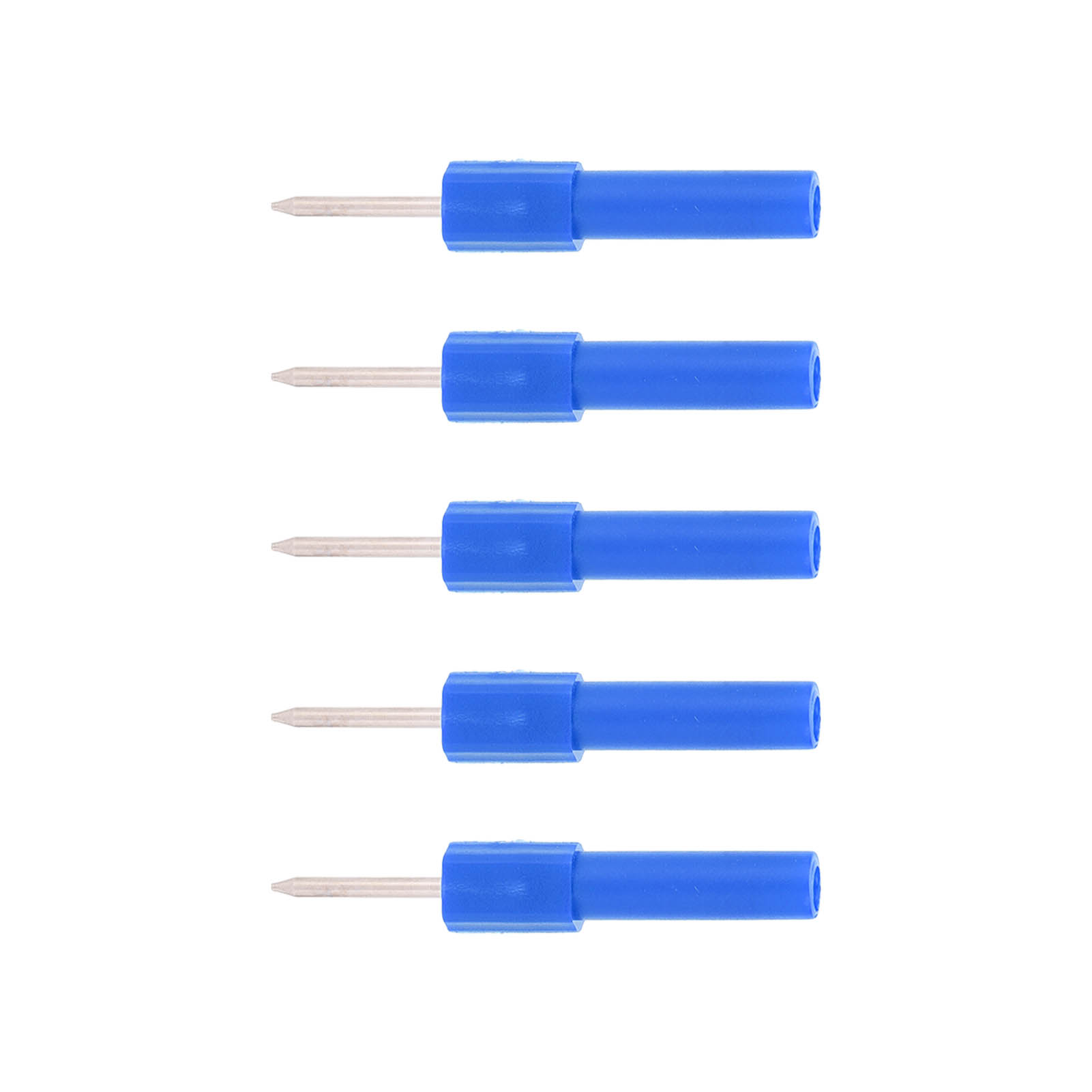 Packung Mit 5 Rückseitig Isolierten Prüfspitzen, 4 Mm Diagnosenadeln Mit Bananenstecker Für Multimeter (blau).
