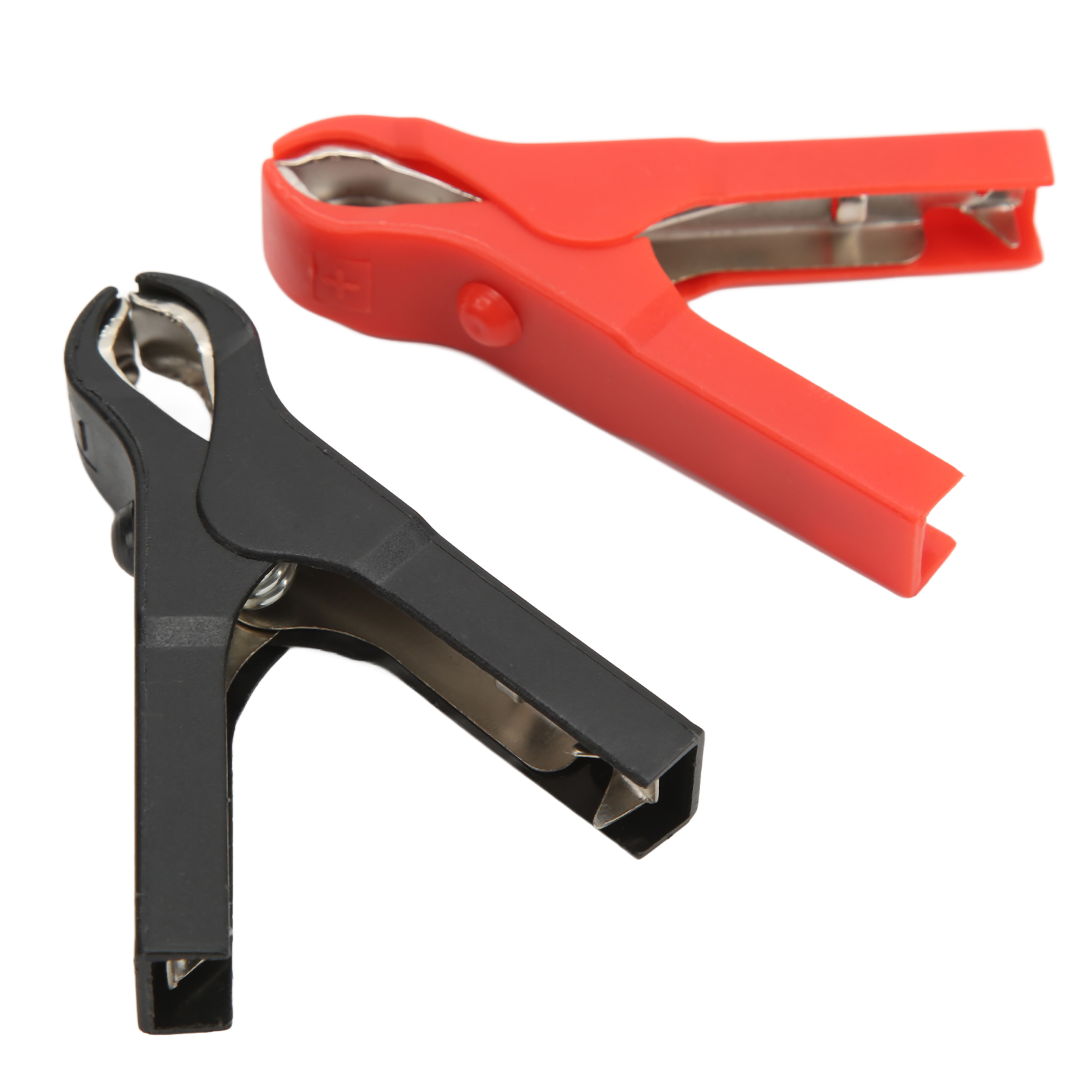 Packung Mit 10 Abs-stahl-elektroklemmen Mit Mittlerer Elastizität, Rot Und Schwarz, Für 30-a-sicherheitsprüfungen.