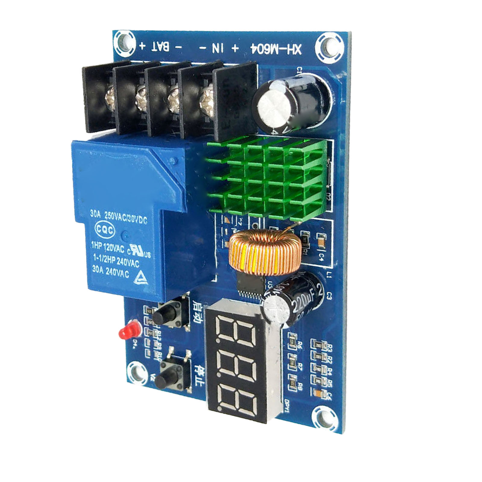Lithium-batterie-ladesteuermodul Mit Digitalanzeige Und 6-60v-batterieladegerät-schutzschalter