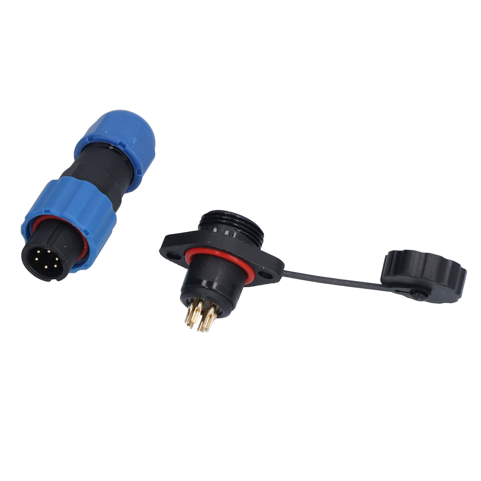 Ip68 Wasserdichter Industrie- Und Luftfahrt-stromanschluss, Stecker/buchse, Flanschmontage, Sp136 Pins (250 V 5 A)