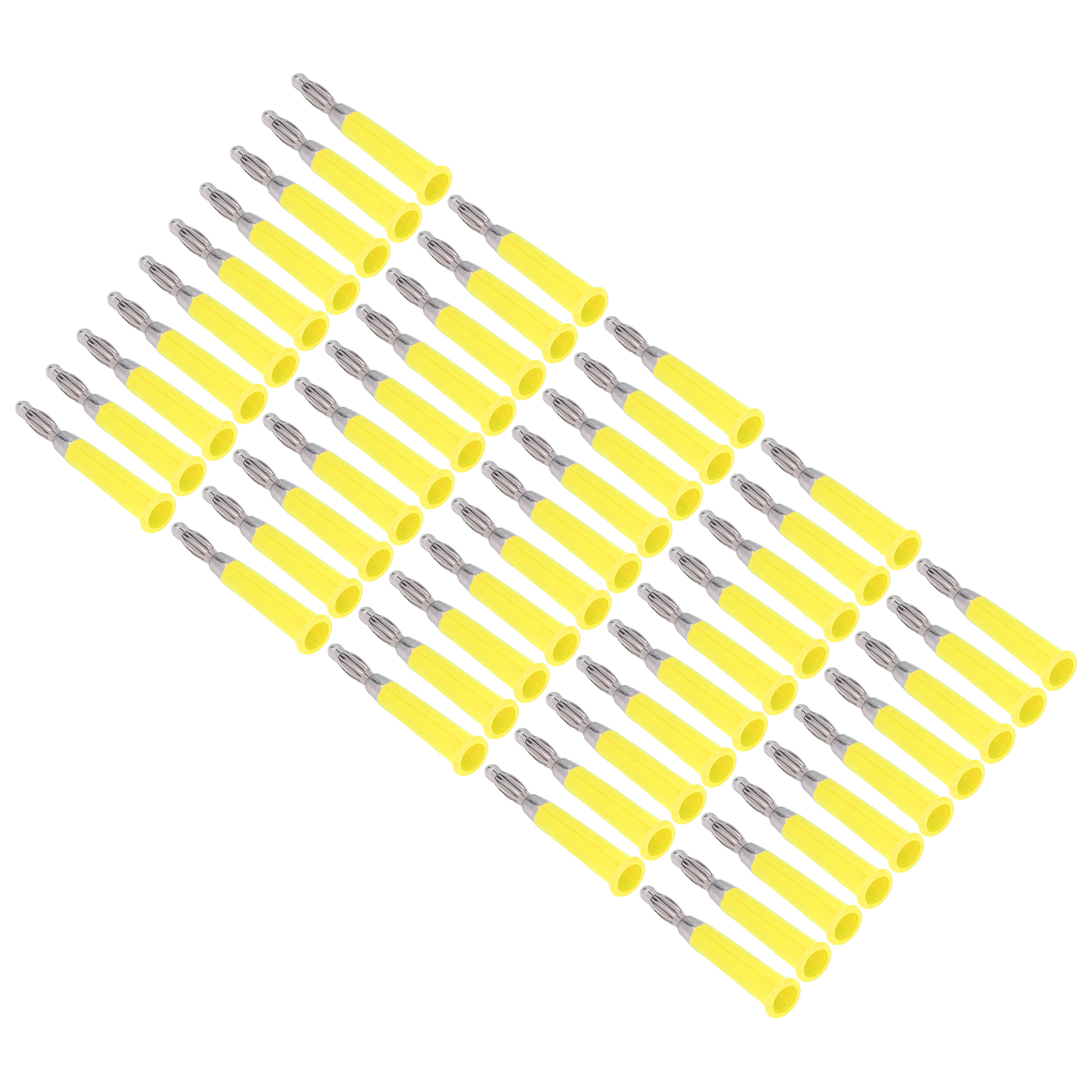 Packung Mit 50 Bananensteckern Für Laternen, Aus Geschweißter Abs-zinklegierung, Lautsprecheranschlüsse, Für 4-mm-buchse, Gelb