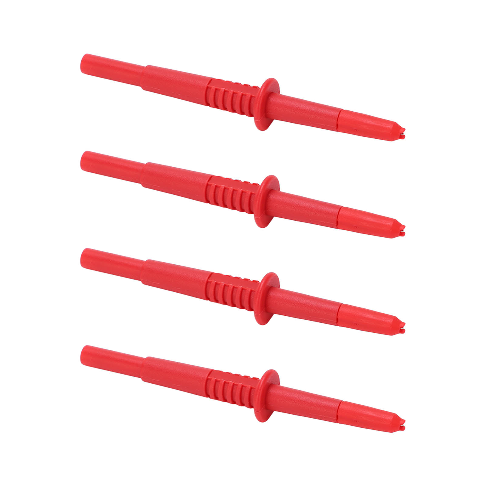 Satz Von 4 Elektrischen Prüfspitzen Mit 4 Mm Bananensteckern Zum Durchbohren Isolierter Drähte (rot).