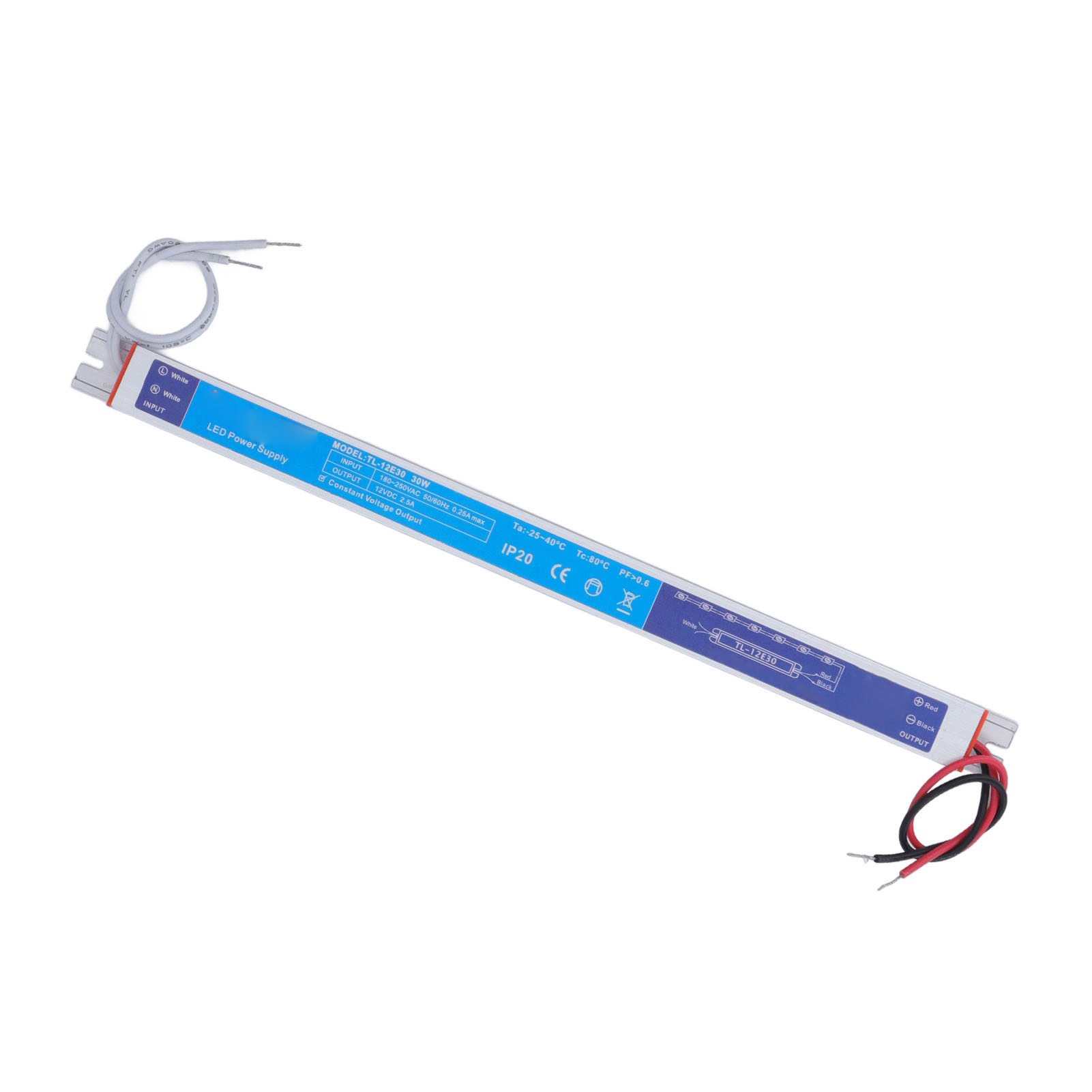 Schaltnetzteil Für Leds, Schutzart Ip20, Transformator Für Led-streifen, Eingang 180–250 V Ac, 12 V, 2,5 A, 30 W