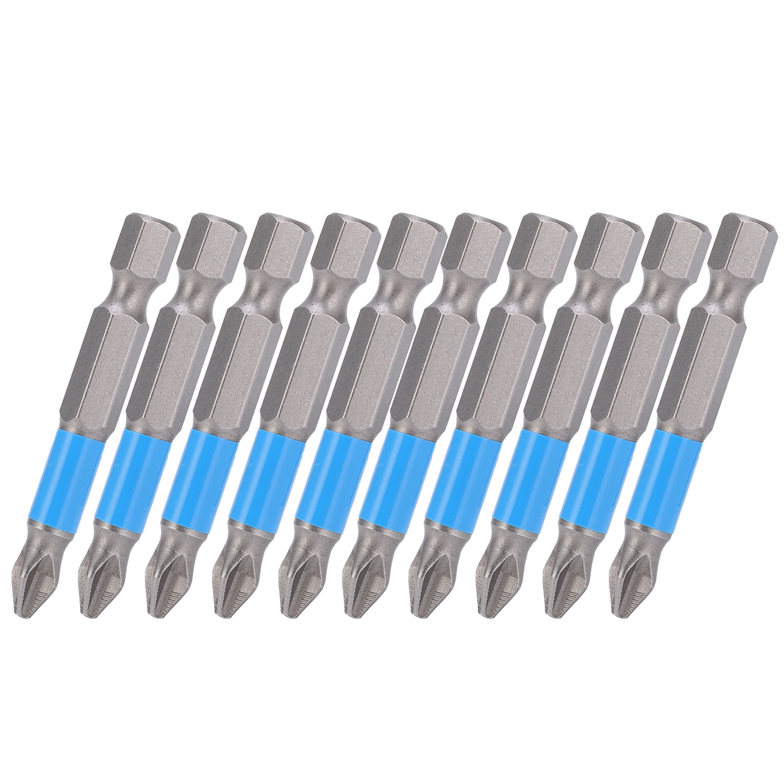 Packung Mit 10 Leistungsstarken Magnetischen S2 50mm Bits, Ph2, Rutschfest, Für Elektrische Schraubendreher Und Möbel.