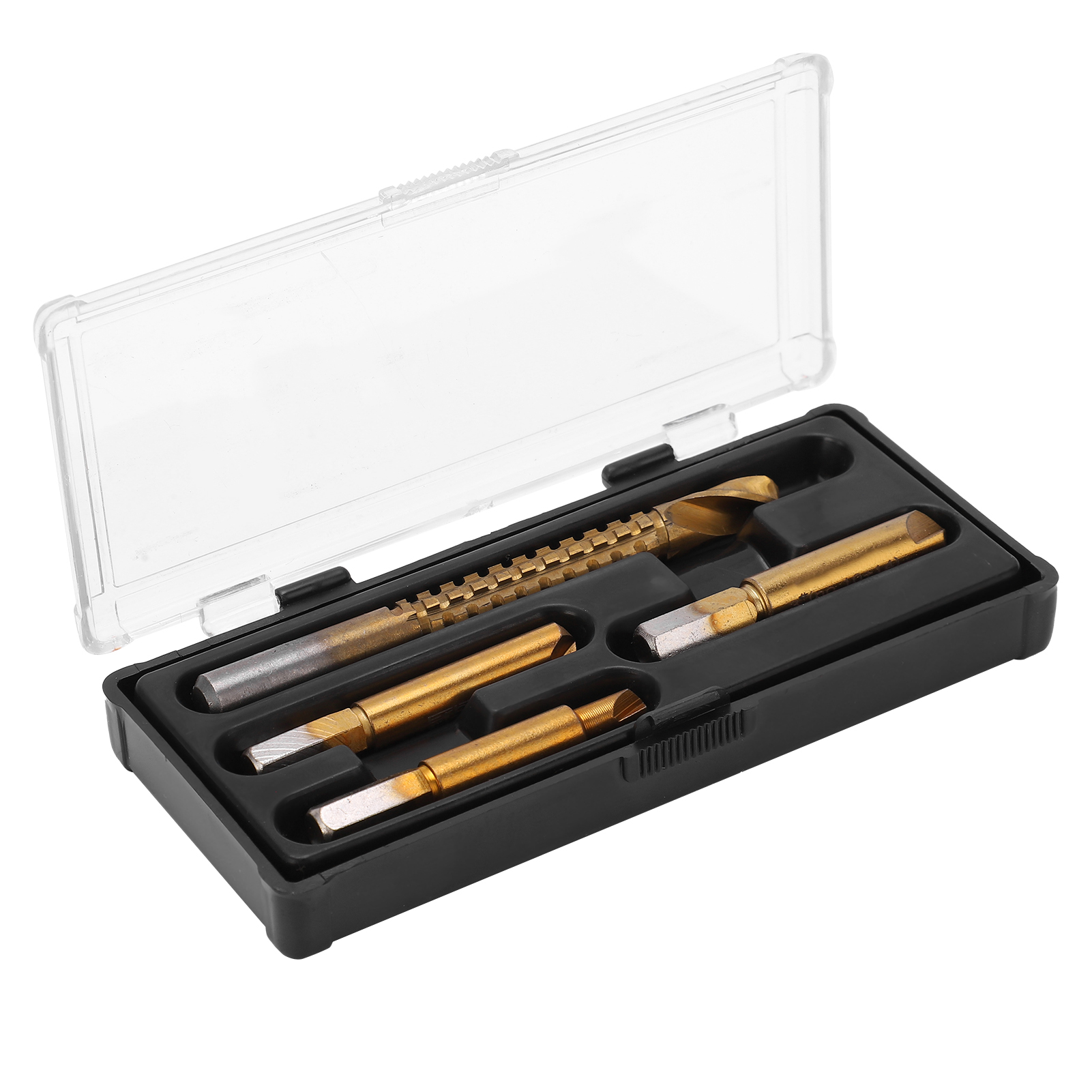 Hss-schraubenausdreher-set (3-teilig) Bestehend Aus: 1 Schraubenausdreher, 1 Rundgriffsäge Und 1 Bohrer.