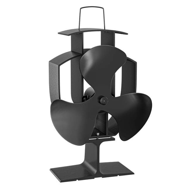 Kaminofenventilator mit 3 Blätterm 50 bis 300°C, Ofenventilator ohne Strom, Kaminventilator für eine effiziente und umweltfreundliche Wärmeverteilung