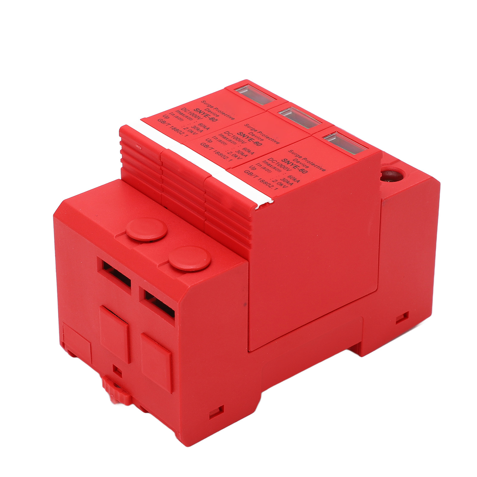 Überspannungsschutzgerät, Photovoltaik-leistungsschalter, Dc1000v 60ka Schutz, Verteilerkasten, Dreiphasiges Orange-rotes Netzteil