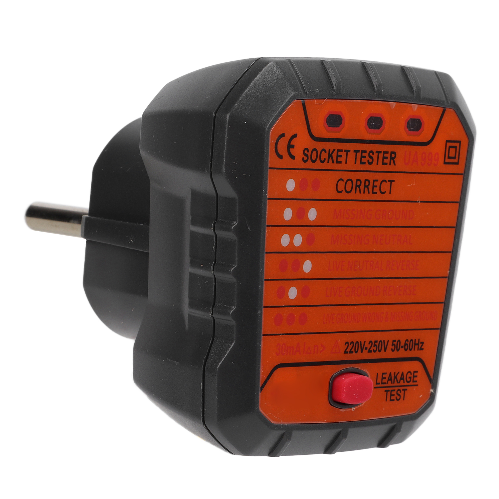 Multifunktionaler Steckdosentester – Netzfehlerdiagnosegerät Für Die Wartung Von Bürosteckdosen – Eu (220 V 250 V)