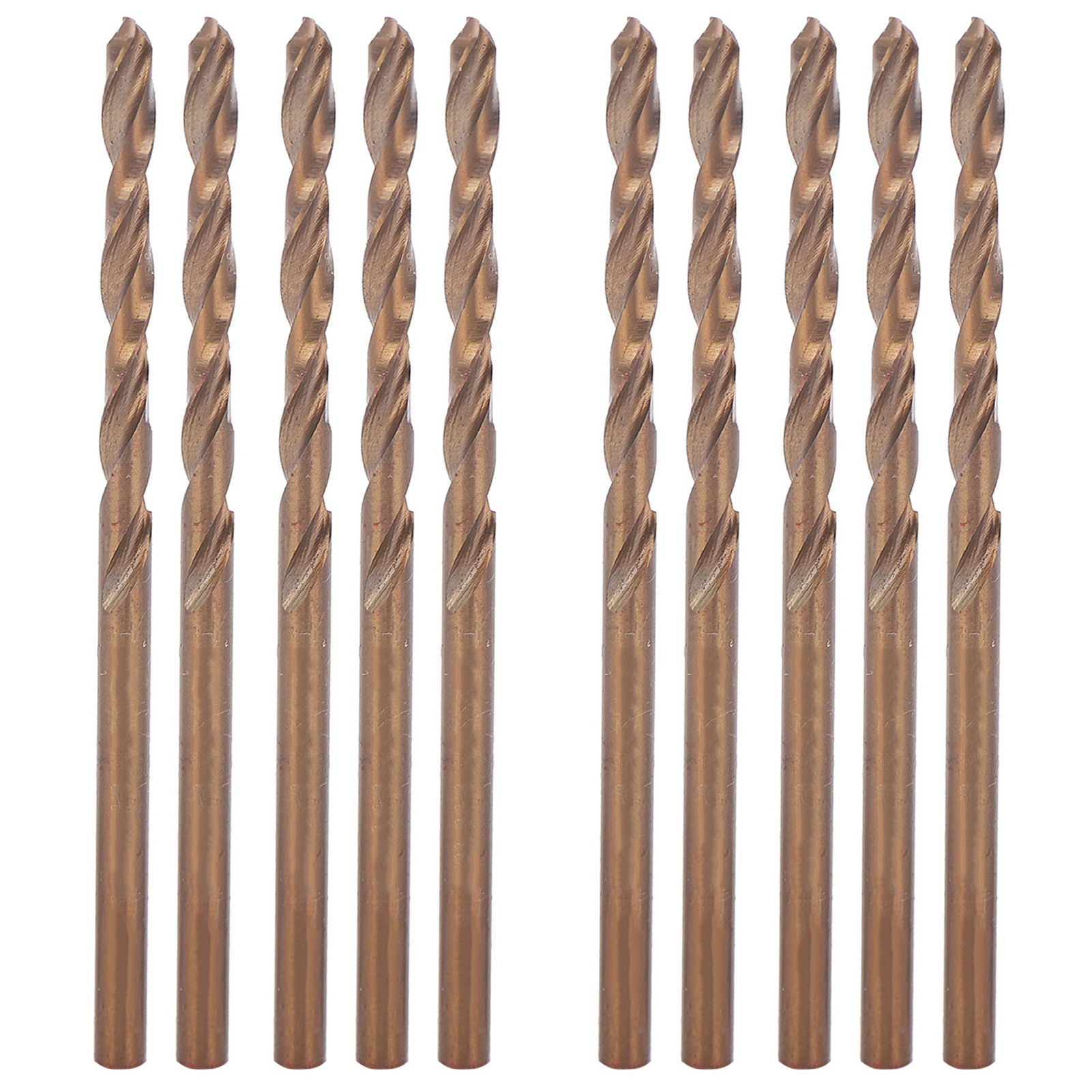 10 Hss-spiralbohrer Mit Parallelschaft Und Spiralförmigen Nuten Für Die Titanbeschichtung, 2,5-mm-handstanzwerkzeug