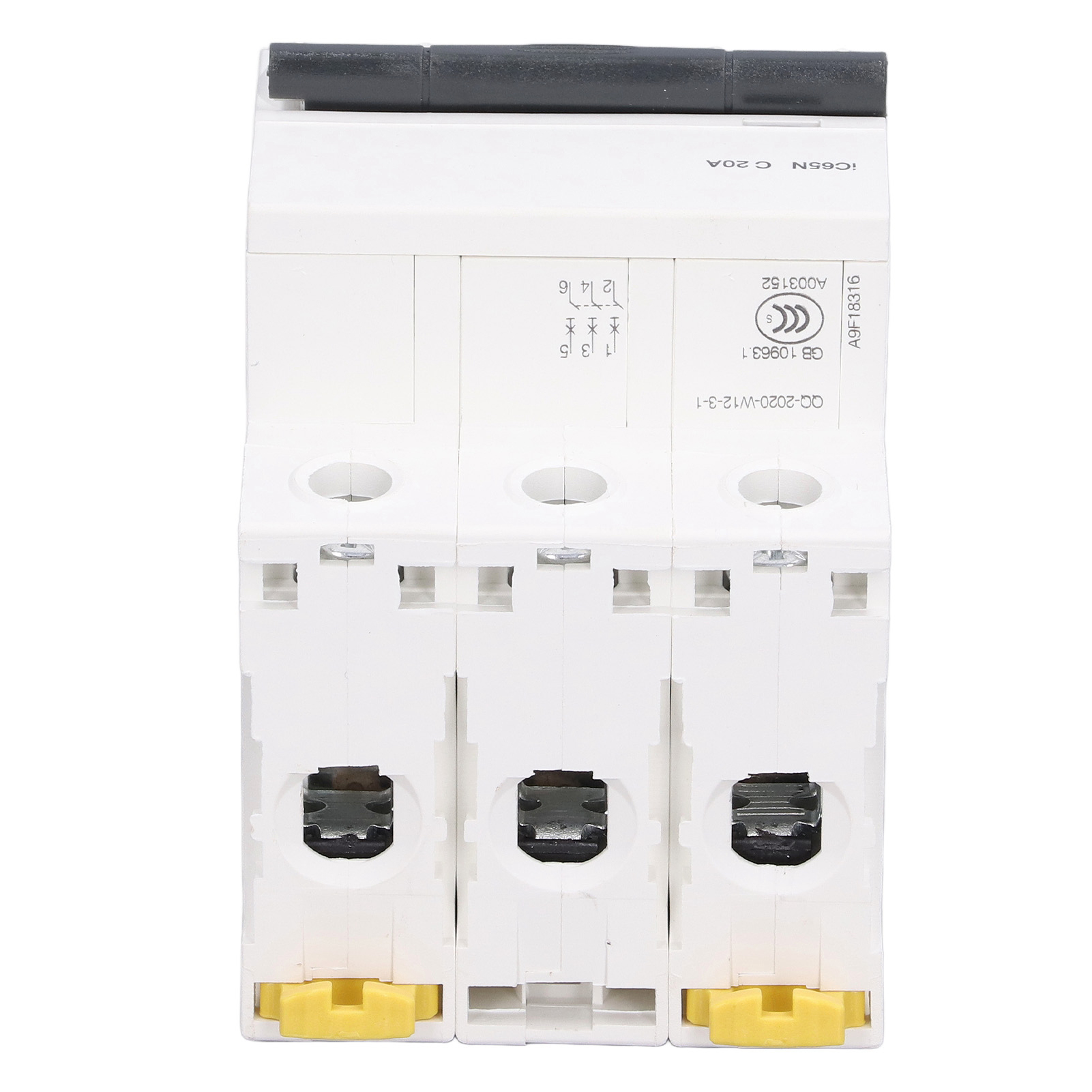 Miniatur-drehstrom-leistungsschalter 400 V, Din-schienenmontage, Unterspannungsüberlastschutz Ic65nc20a (20 A)