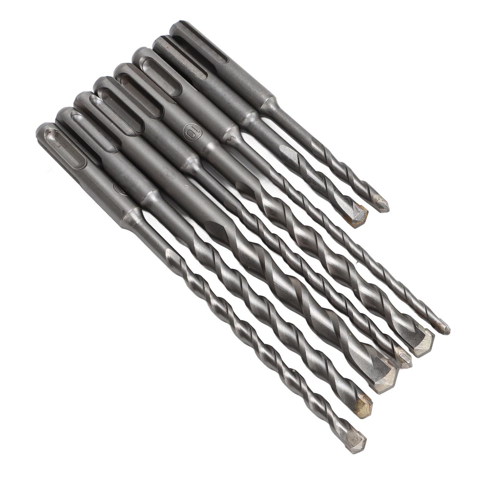 Set Mit 8 Hartmetallbestückten, 2-schneidigen Schlagbohrern Zum Bohren Von Beton