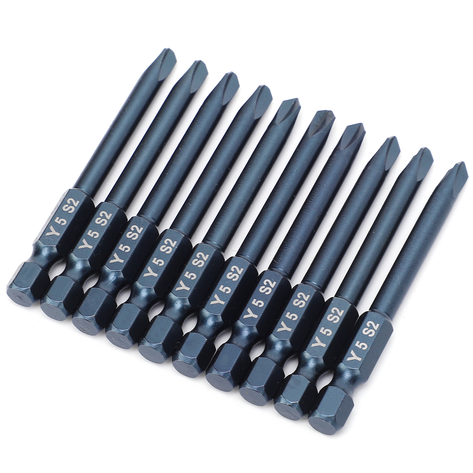 10 Magnetische Y-förmige Elektrische Schraubendreherbits Aus S2-legierungsstahl, Manuelles Steckschlüssel-ausdrehwerkzeug