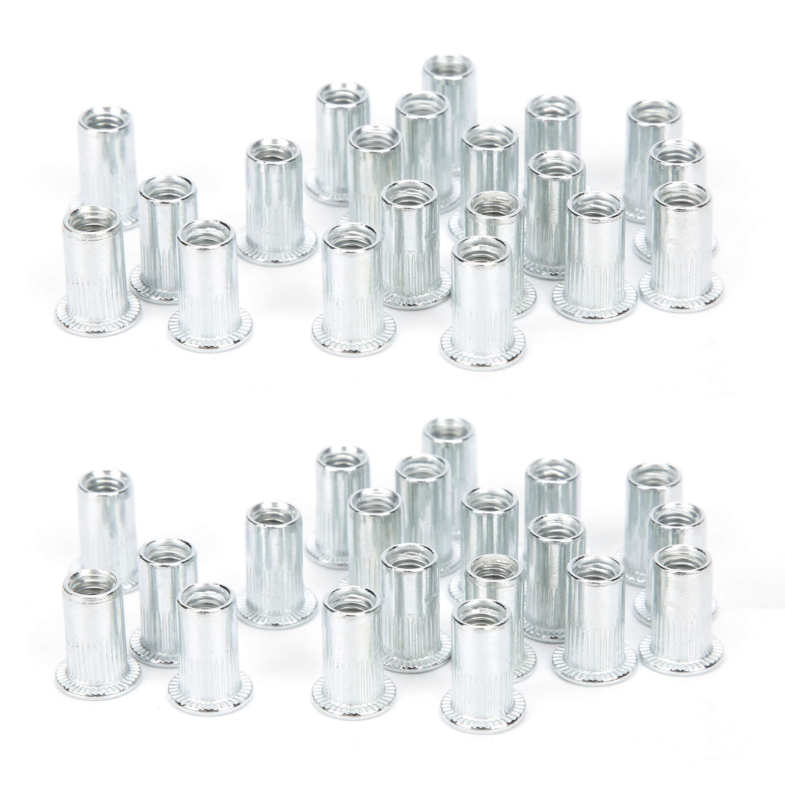 Satz Mit 40 Flachkopf-hohlnietmuttern Aus Aluminiumlegierung, Befestigungswerkzeuge M5x20